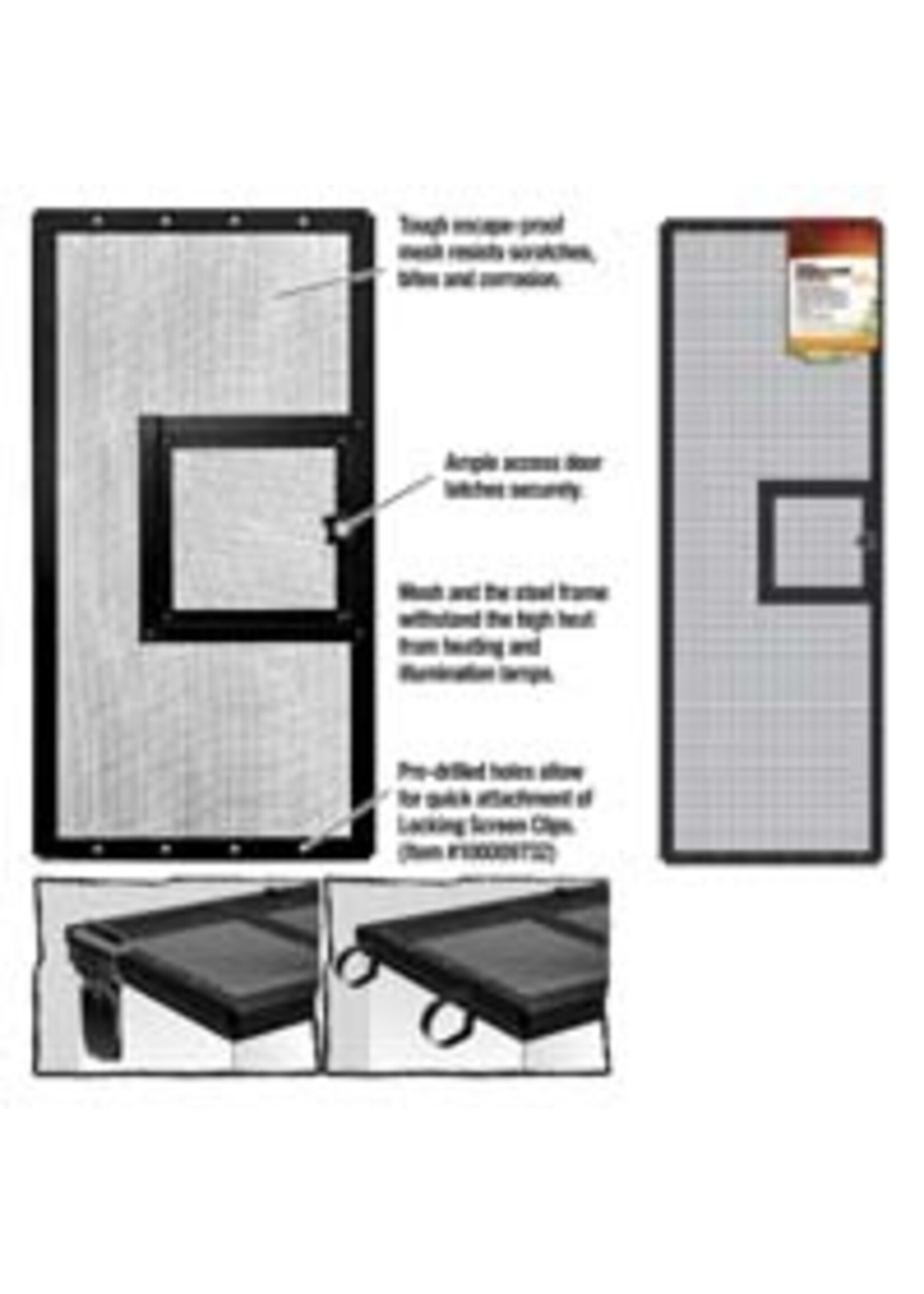 Zilla Zilla Cover Screen Metal Door Black