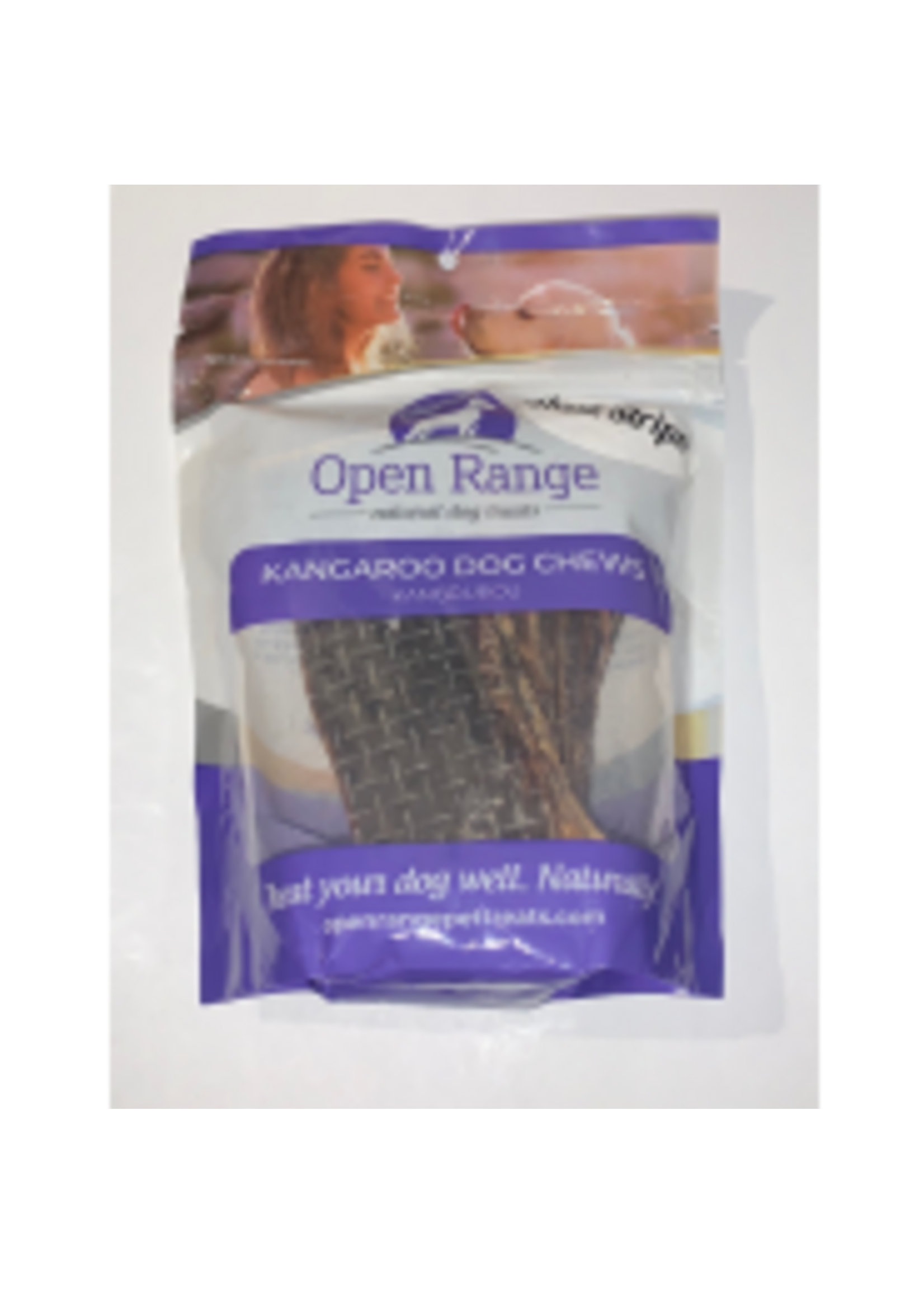 Open Range Open Range Kangaroo Dog Chews Steak Strips 100g
