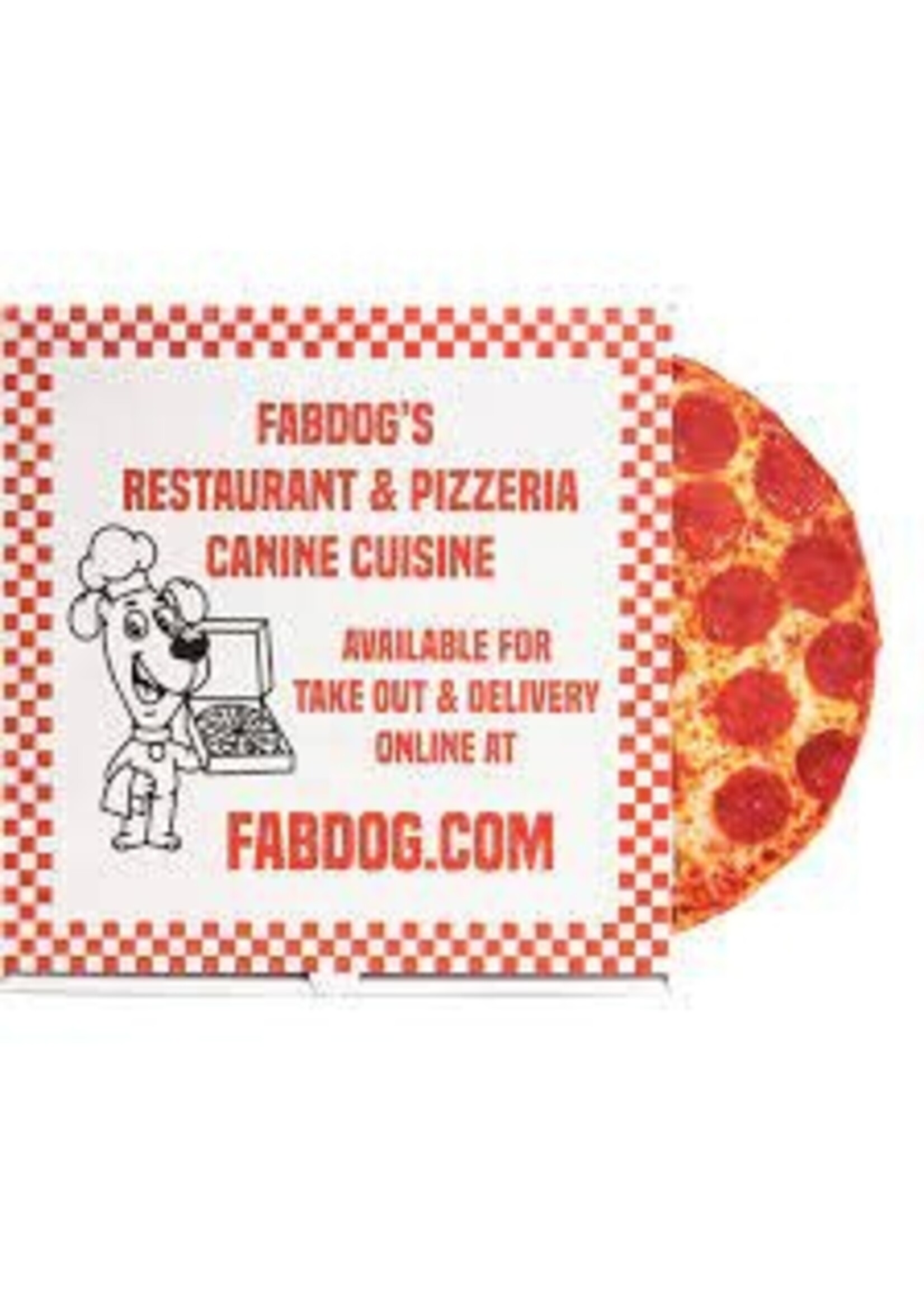 Fabdog Fabdog Foodies 10" Pizza Super-squeaker Toy