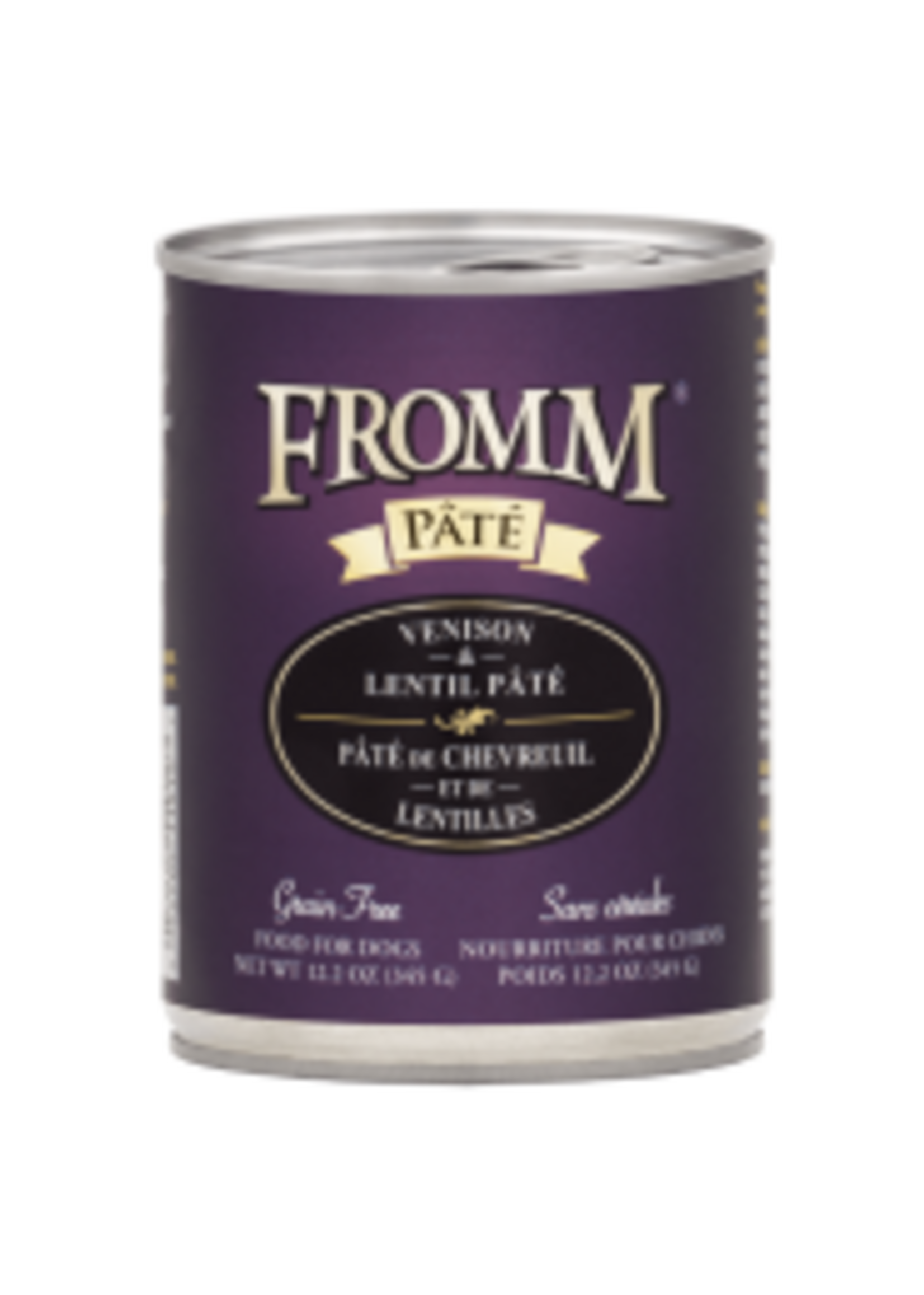 Fromm Family Pet Food Fromm Dog GF Venison & Lentil Pate 12.2oz single