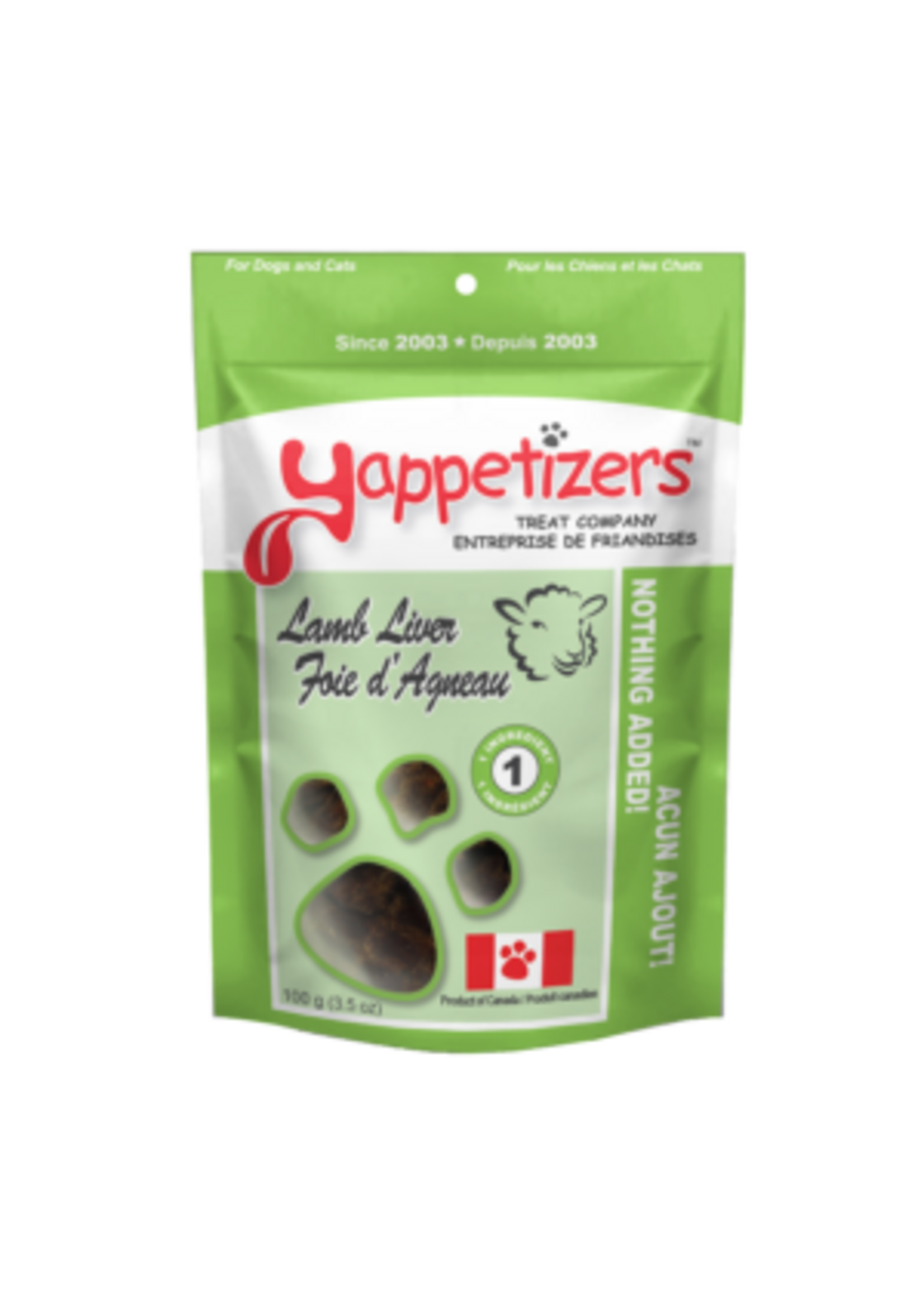 Yappetizers Yappetizers Dehydrated Lamb Liver Dog Treat 85g