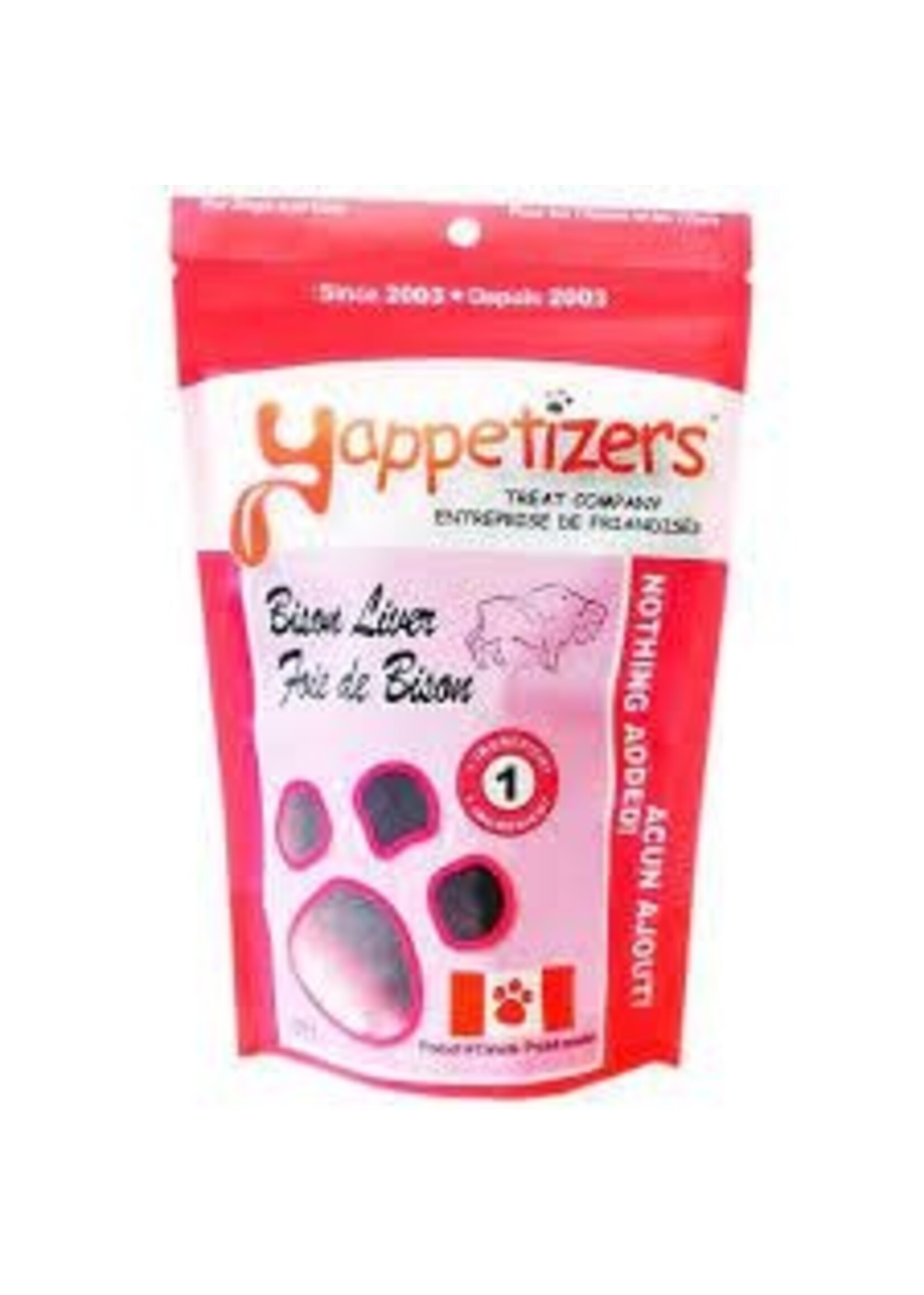 Yappetizers Yappetizers Dehydrated Bison Liver Dog Treats 85g