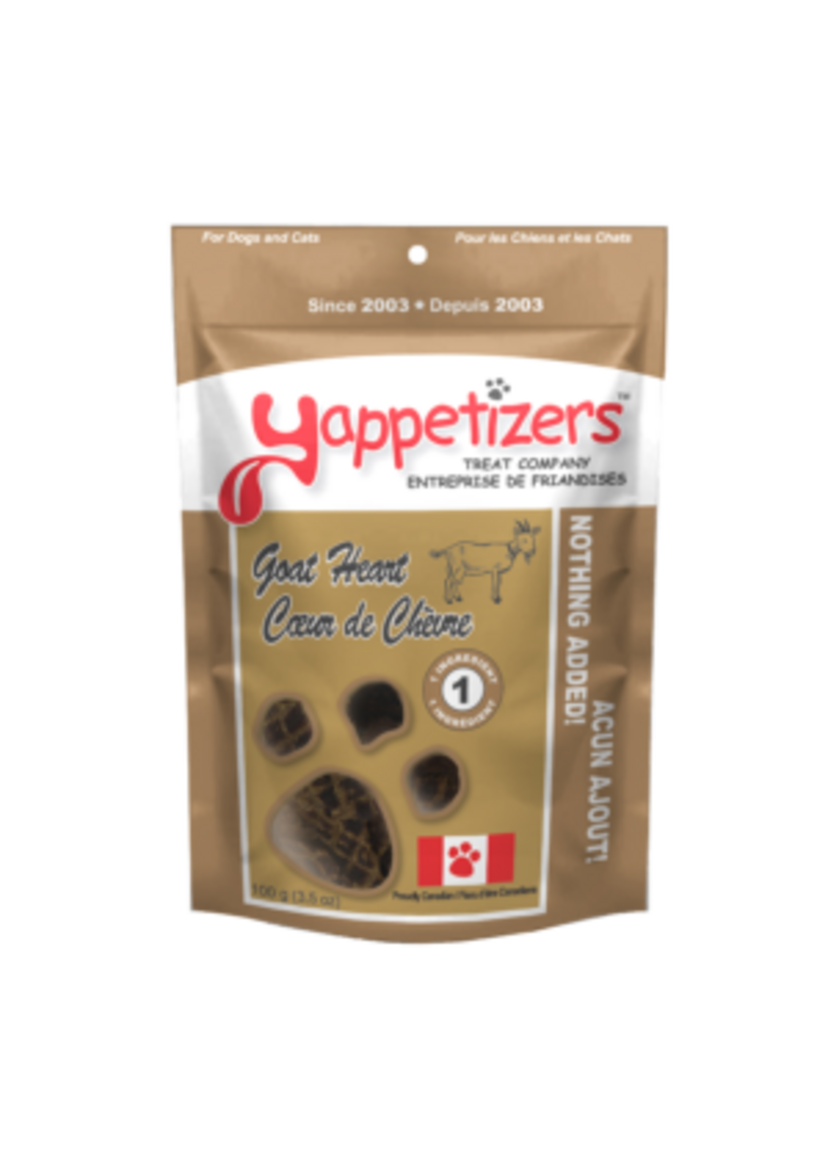 Yappetizers Yappetizers Dehydrated Goat Heart 85g
