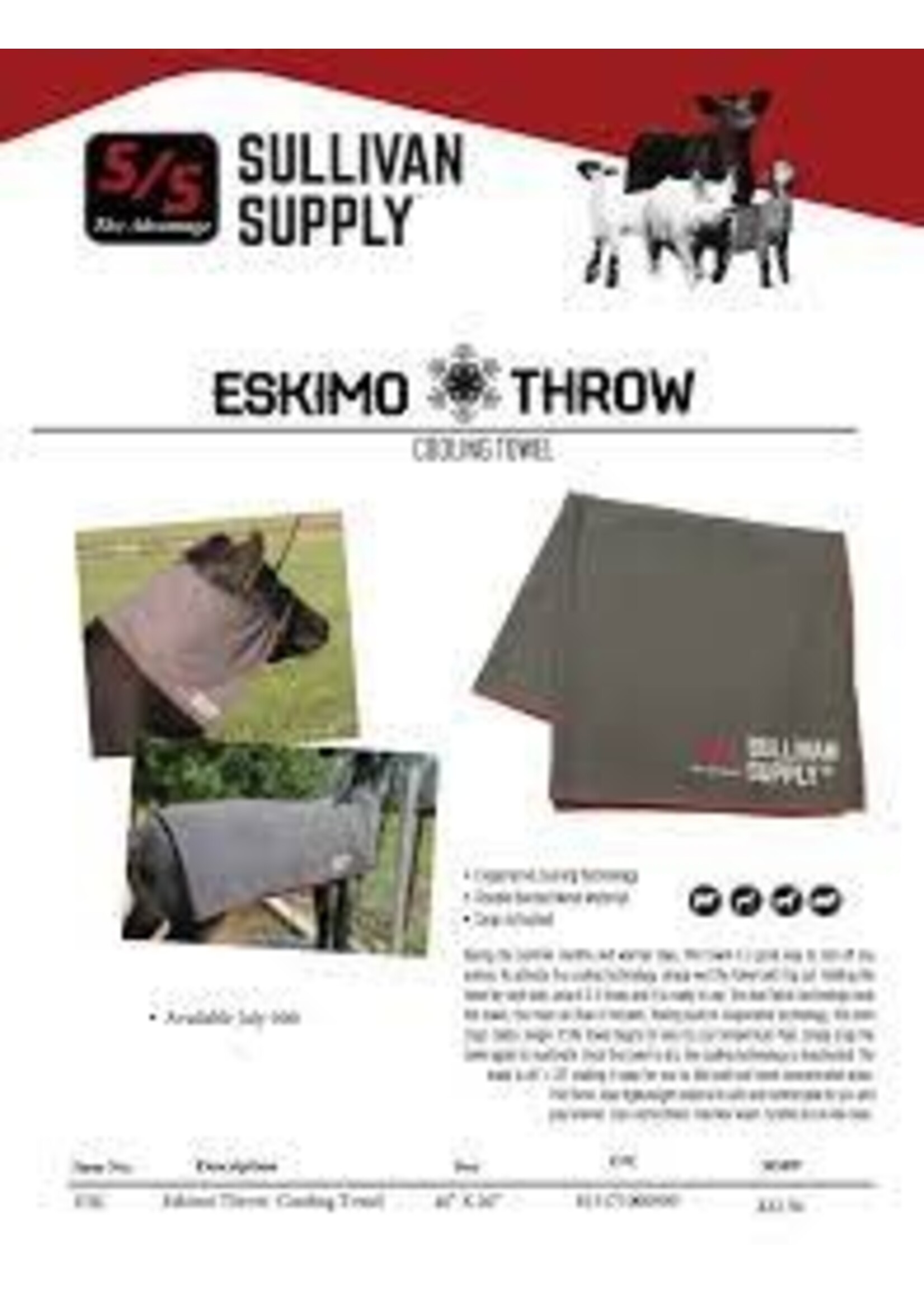 Sullivan Supply Sullivan Supply Eskimo Throw Cooling Towel
