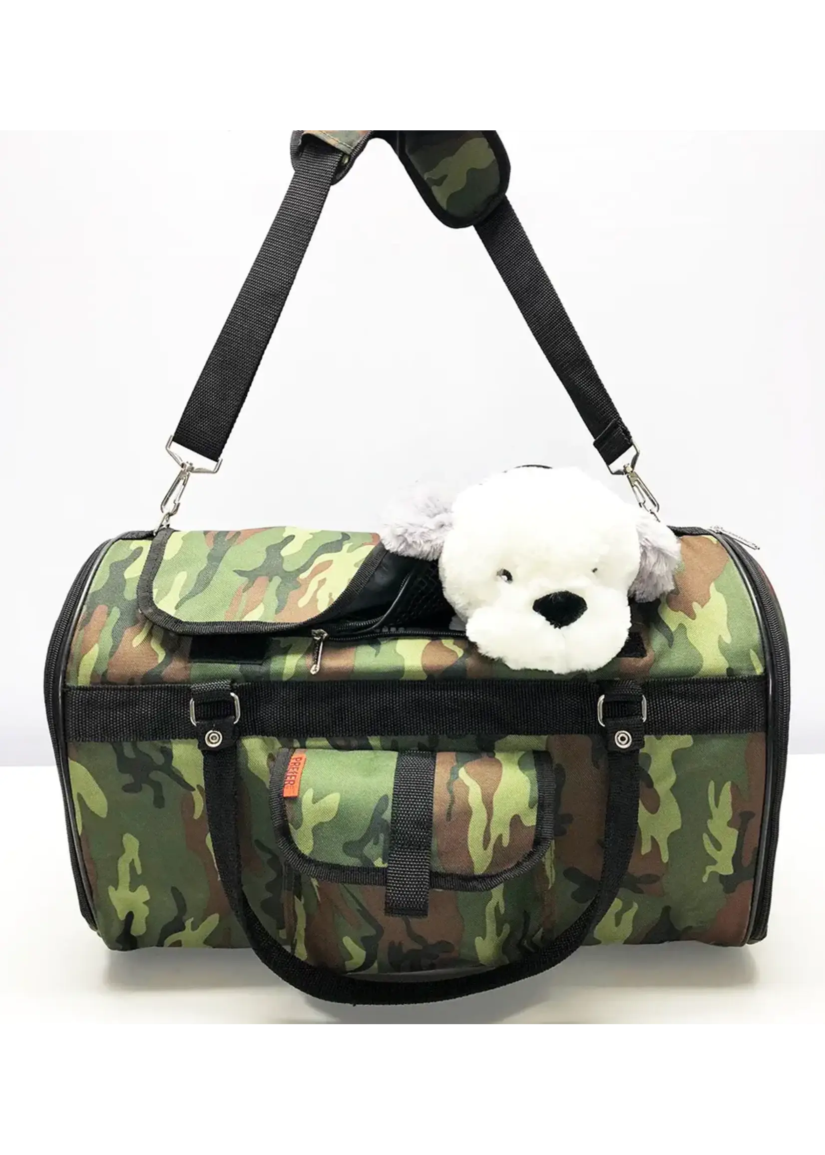 Prefer Pets Hideaway XL Duffel Pet Carrier 19 x 12 x 12" Green Camouflage