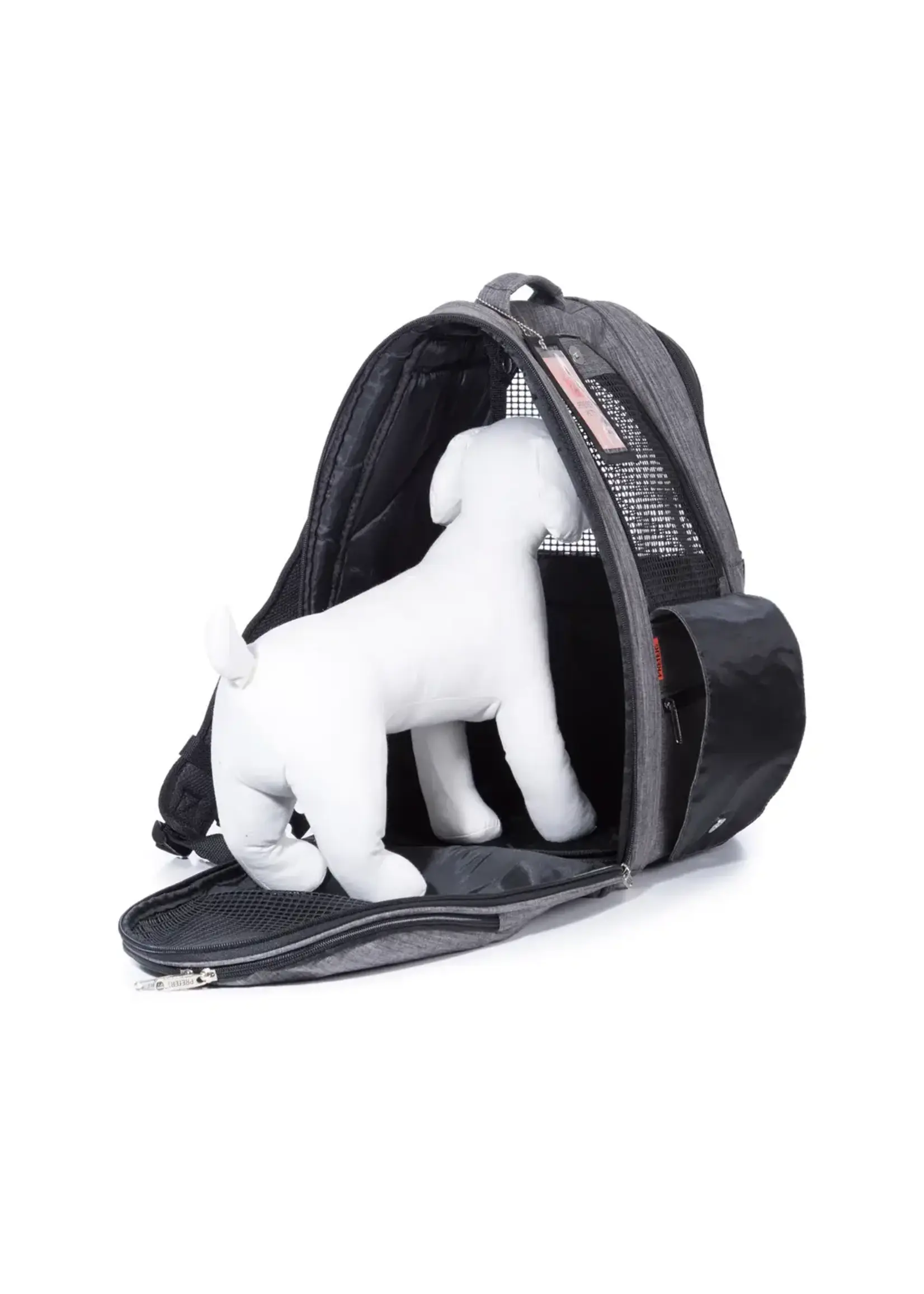 Prefer Pets Adventure Backpack Pet Carrier 14" x 11" x 17" Heathered Gray