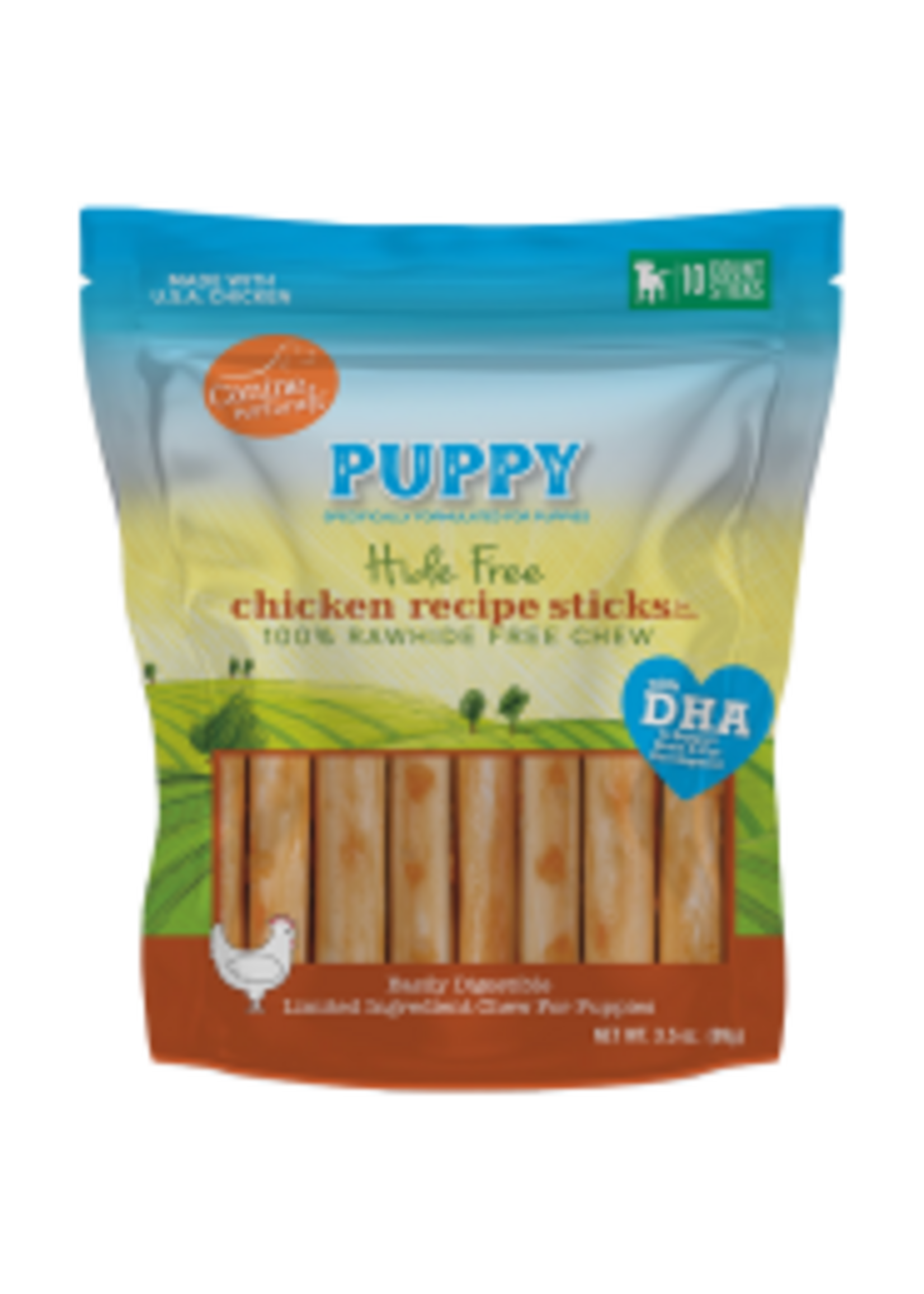 Canine Naturals Hide Free Canine Naturals Hide-Free Puppy Chicken Sticks 5" 10pk