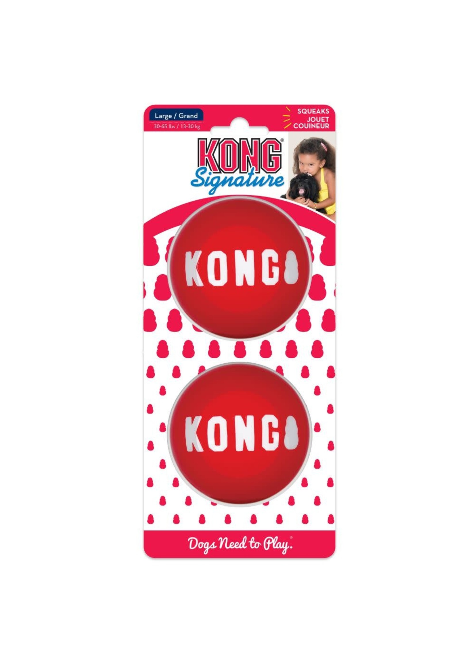 Kong Kong Signature Squeak Balls 2pack