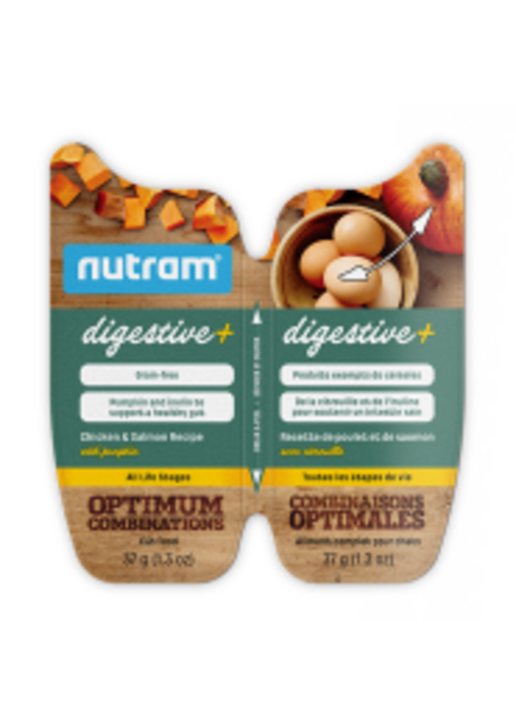 Nutram Nutram Cat OC Digestive+ Chicken & Salmon ALS Split Cup 16/2.6oz