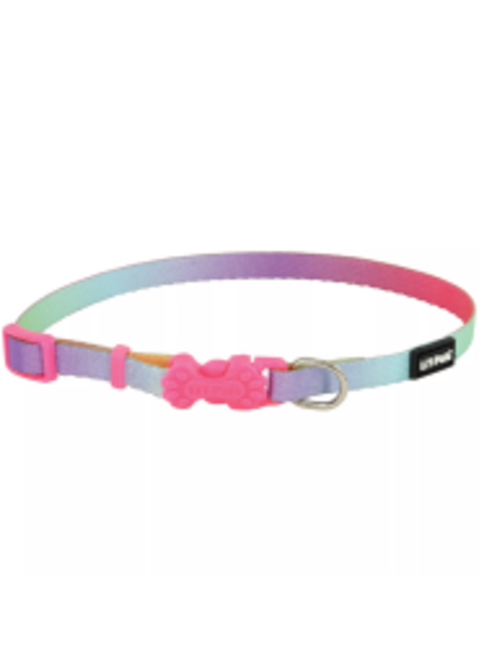 Coastal Pet Products Inc. Li'l Pals Dog Collar Pastel Rainbow Petite 3/8"