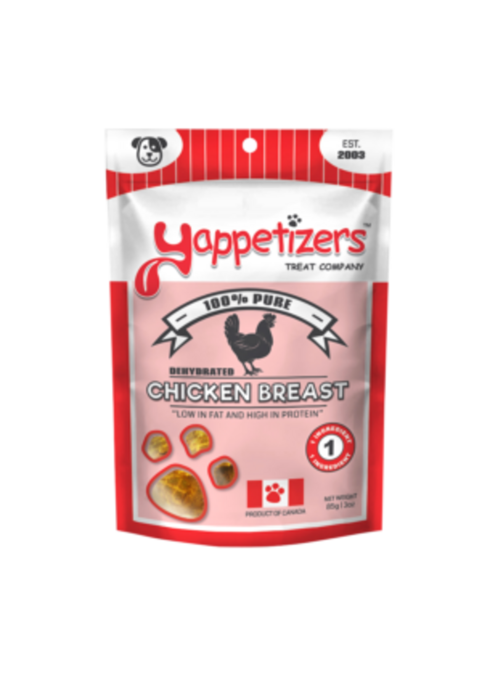 Yappetizers Yappetizers Dehydrated Chicken Breast Dog Treat 85g