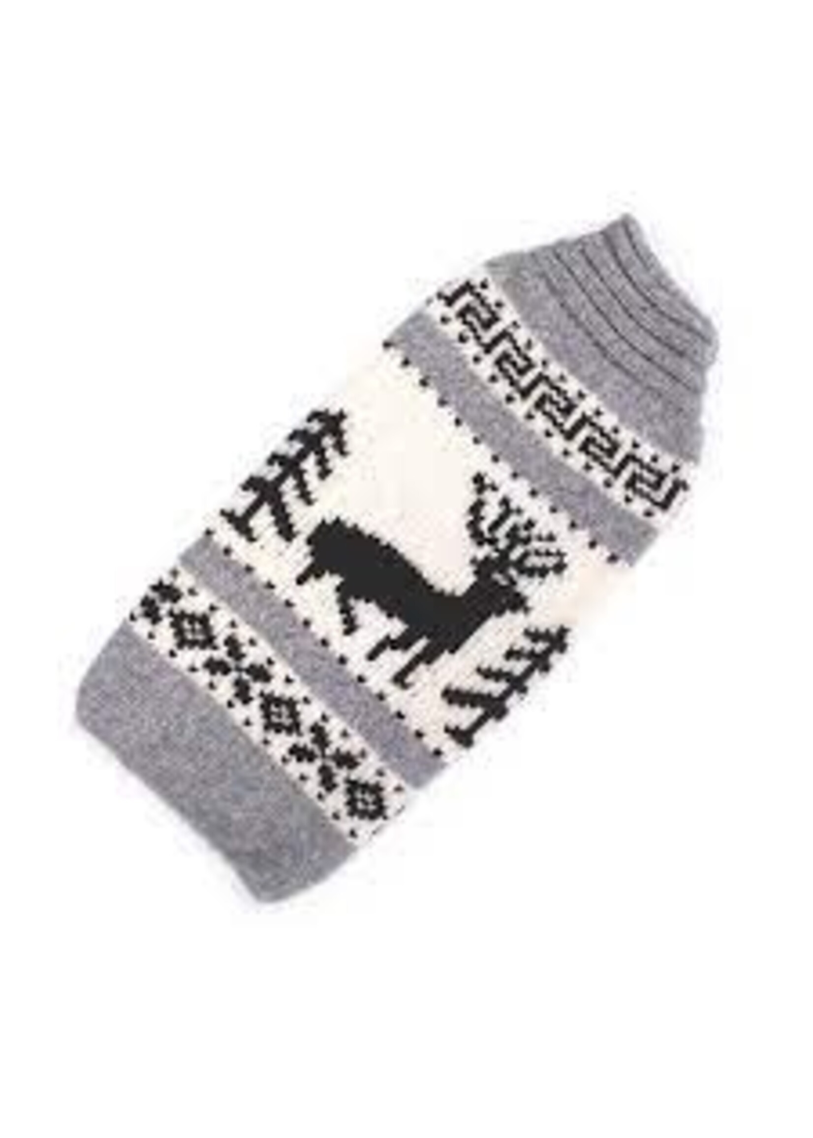 Chilly Dog Chilly Dog Nordic Reindeer Sweater Grey