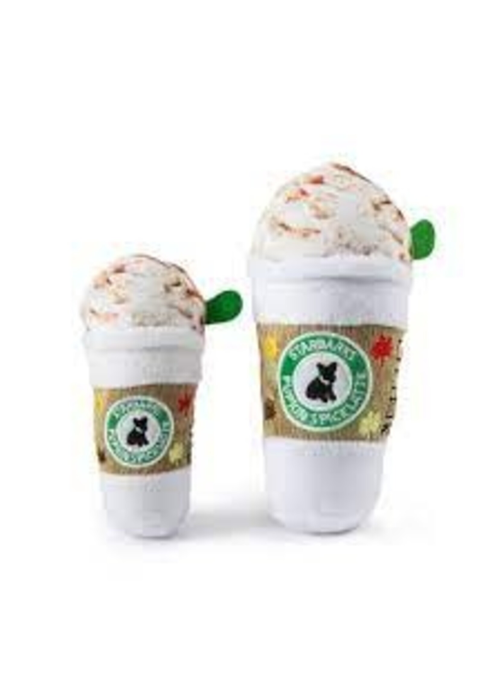 Haute Diggity Dog Starbarks Pupkin Spice Latte PSL Squeaker Dog Toy