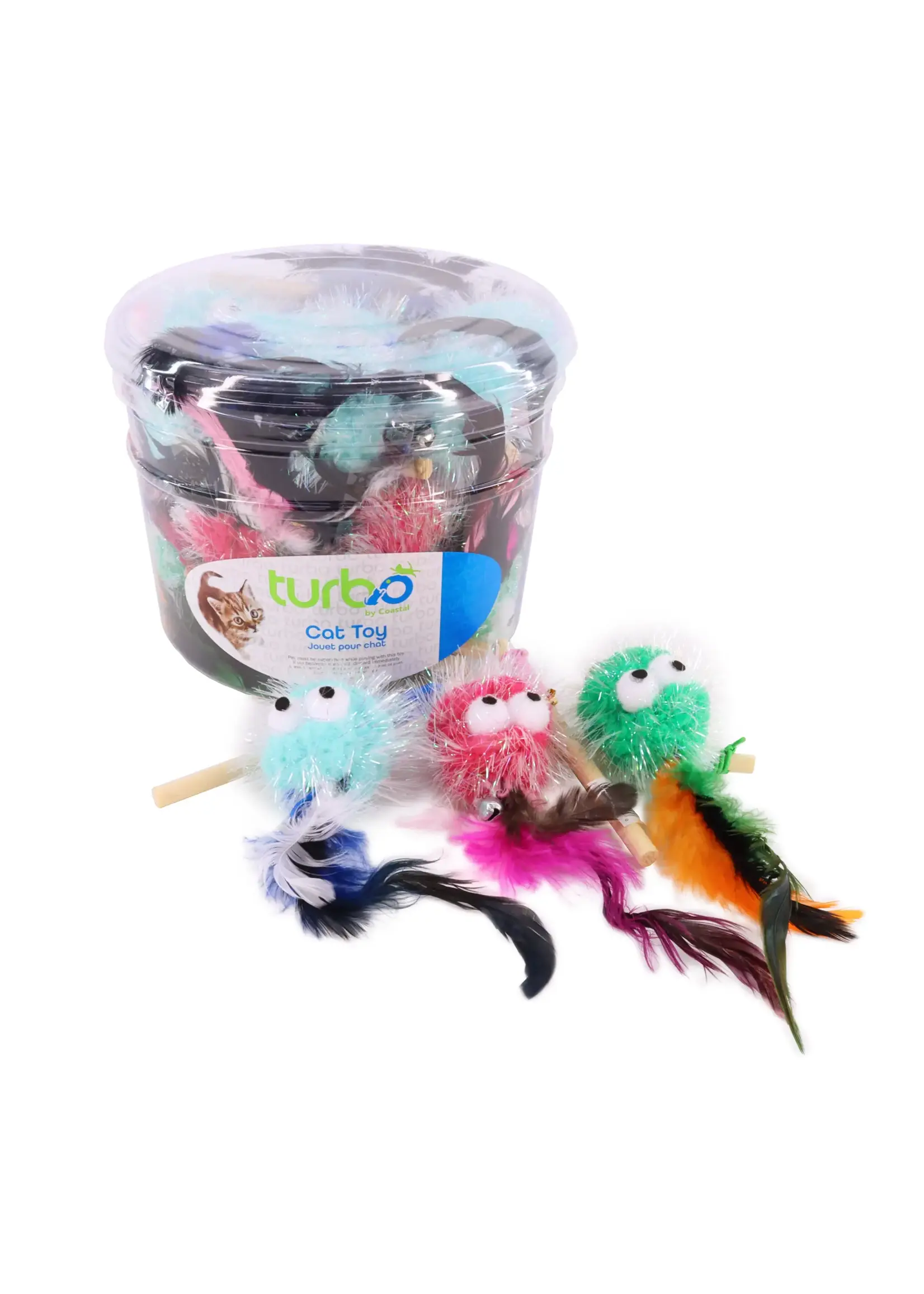 Coastal Pet Products Inc. Turbo Monster Wand w/ Feathers