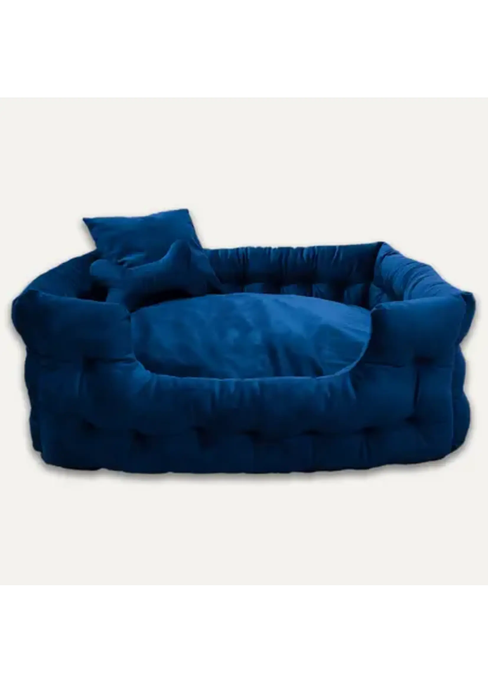 Gooeez Goo-eez Luxury Velour Pet Bed Royal Blue XLarge