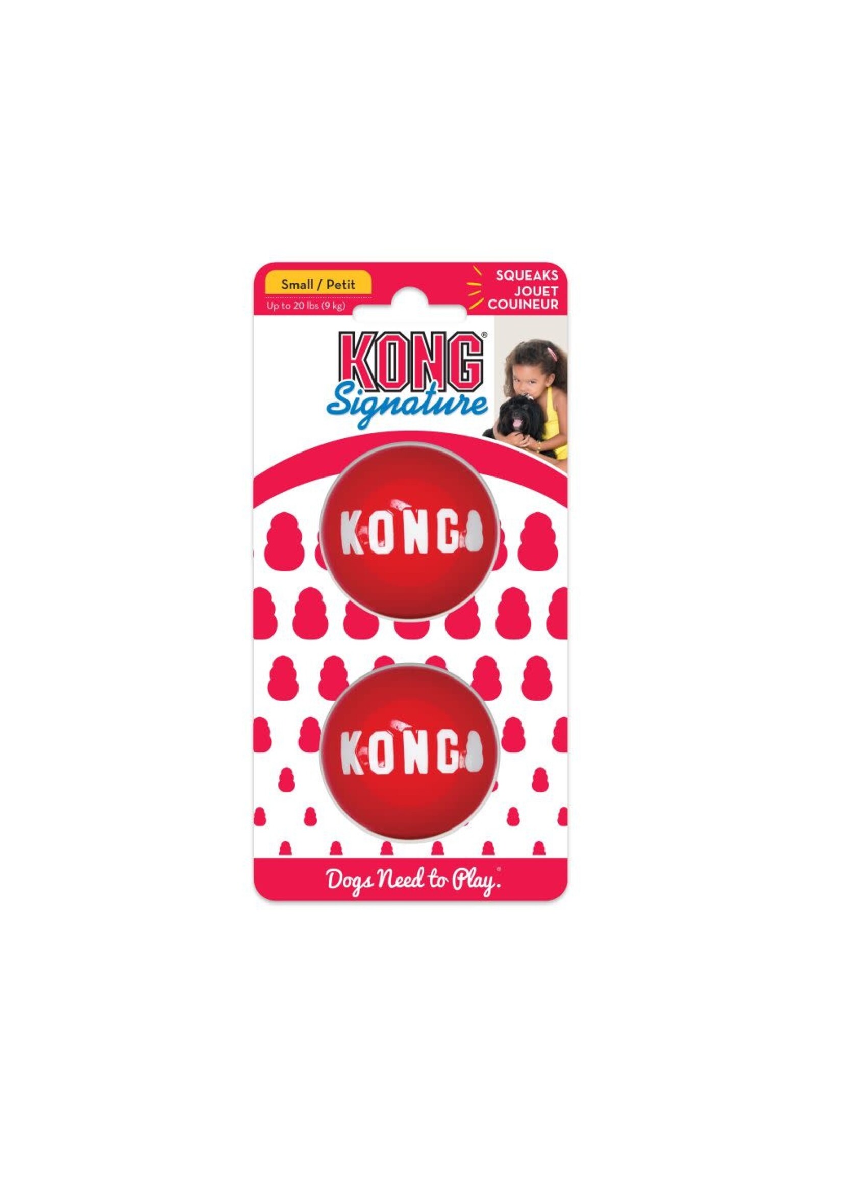 Kong Kong Signature Squeak Balls 2pack