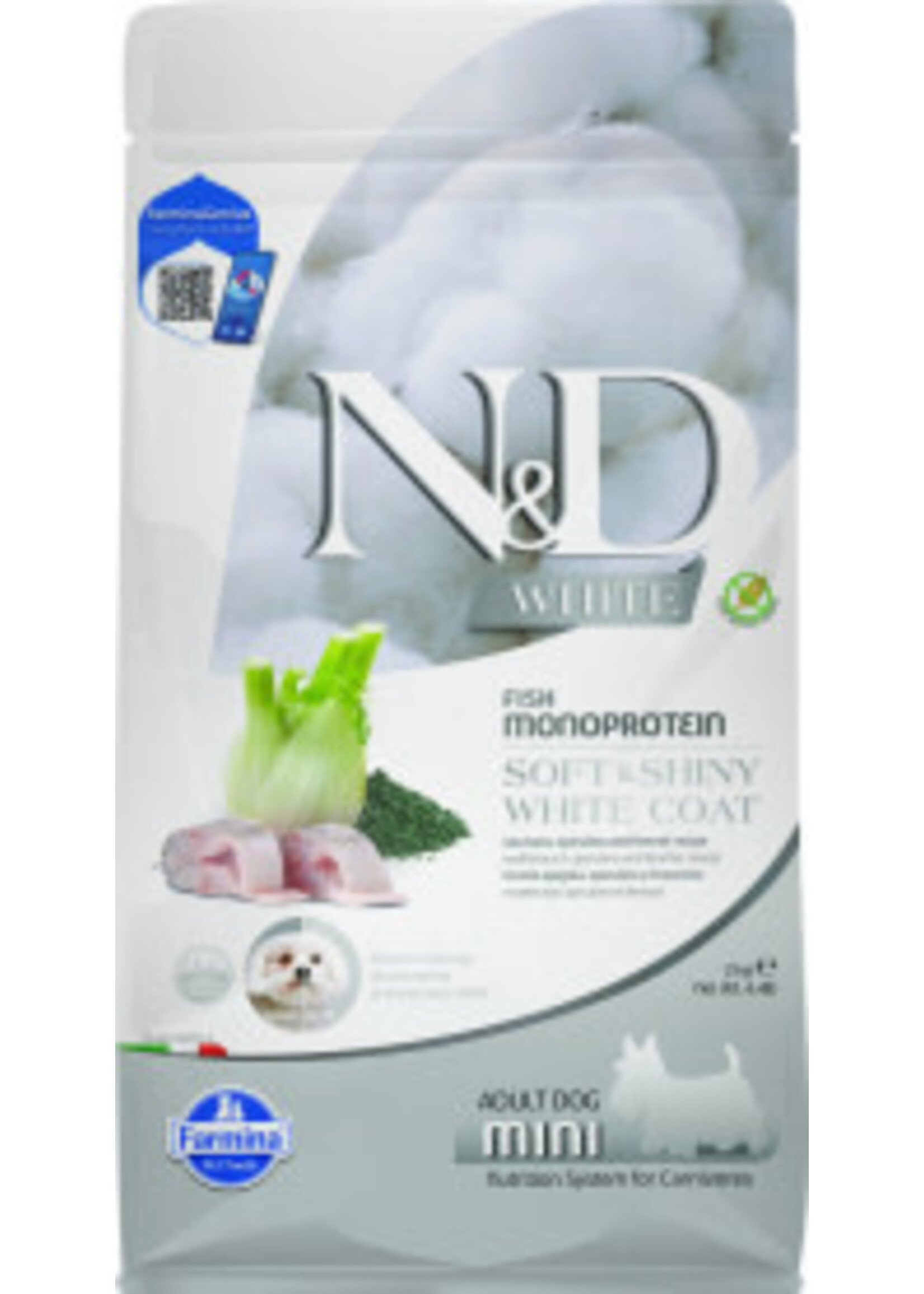 Farmina Farmina N&D White Dog Sea Bass, Rice Fennel & Kelp Mini 2kg