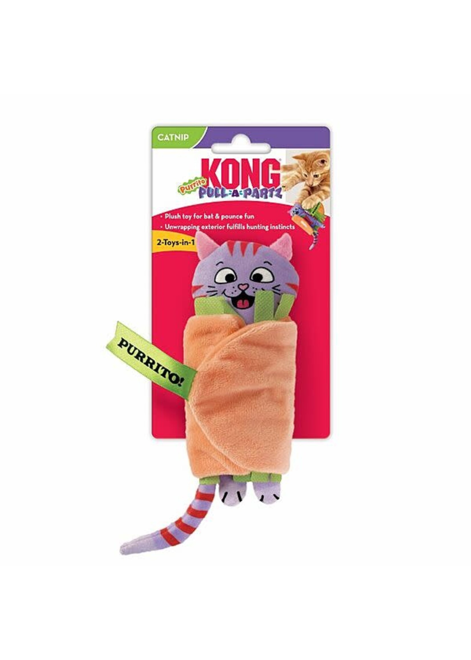 Kong Kong Pull-A-Partz Purrito Cat Toy Catnip