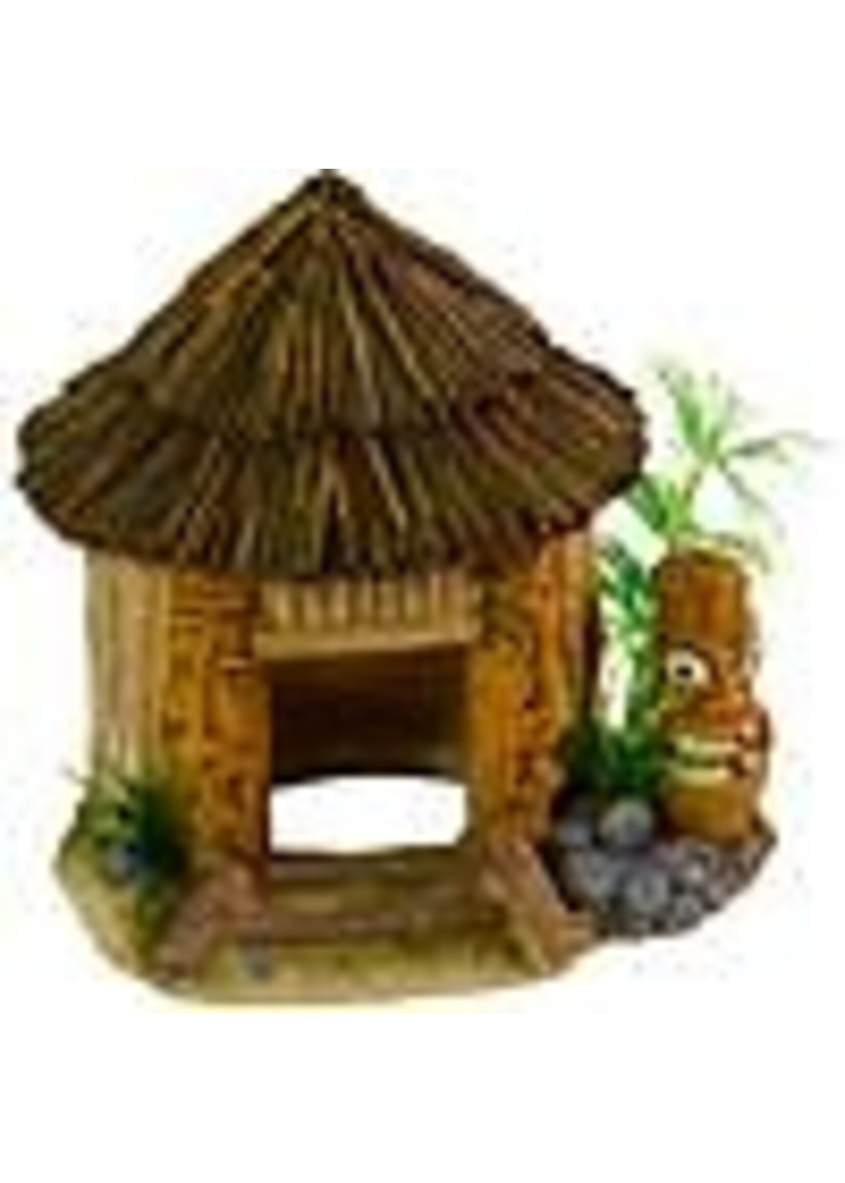 Aqua-Fit Aqua-Fit Polyresin Tiki Hut 4 x 4 x 4"