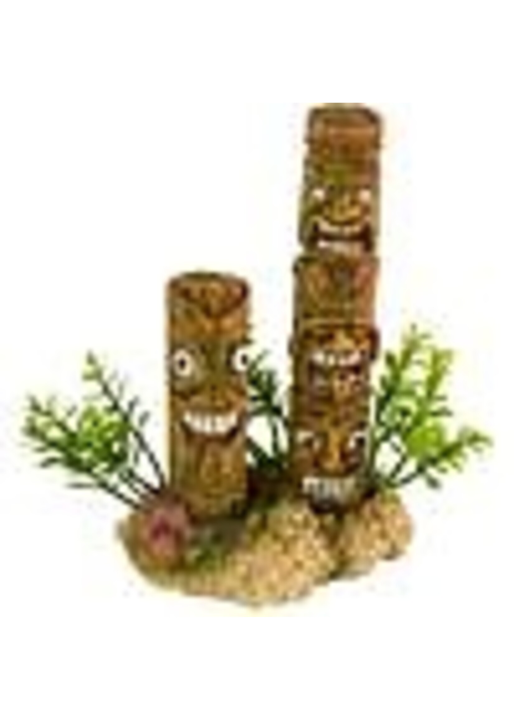 Aqua-Fit Aqua-Fit Polyresin Tiki Column Ornament Small 3 x 2.5 x 4.25"