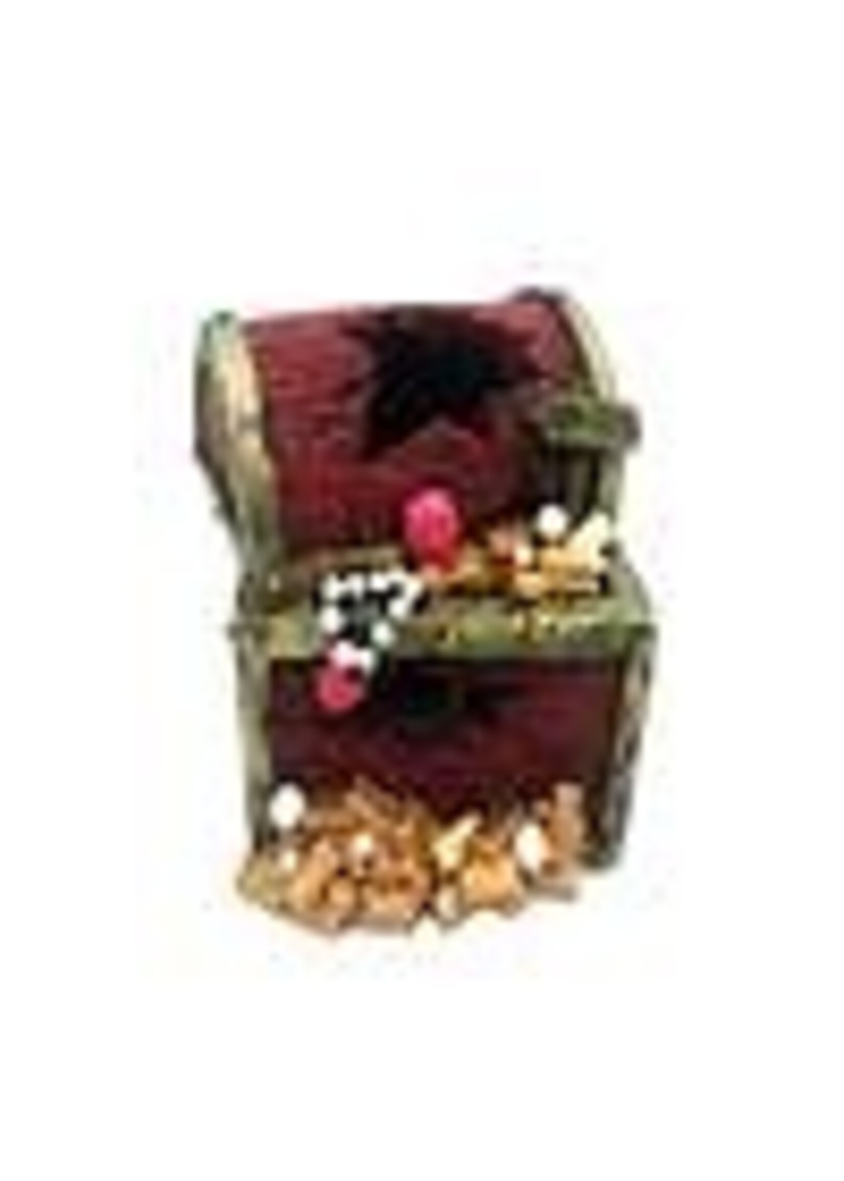 Aqua-Fit Aqua-Fit Polyresin Red Treasure Box 4.5 x 4 x 4"