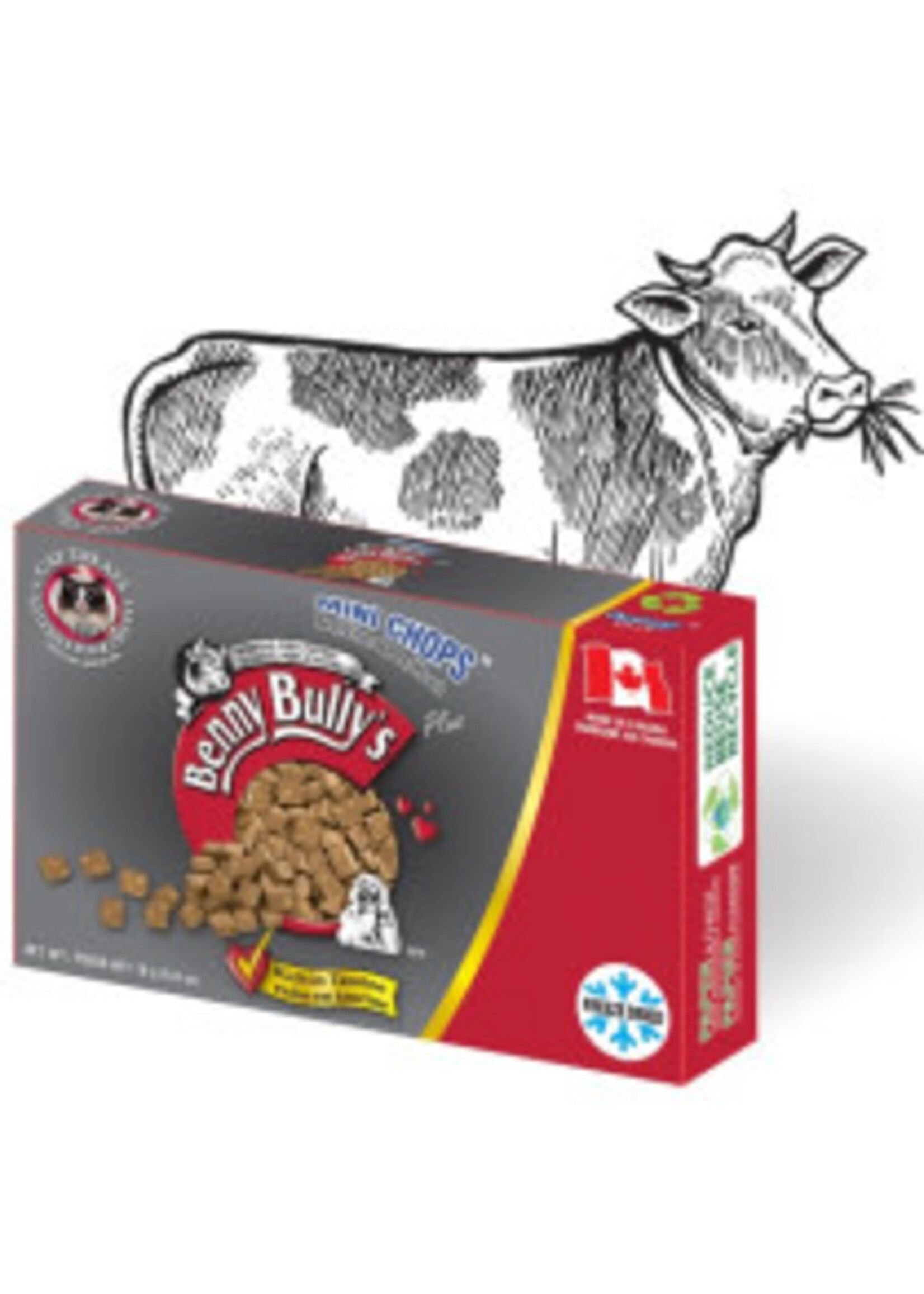 Benny Bully's Benny Bully's Cat Mini Chops Beef Liver Plus Beef Heart 18g