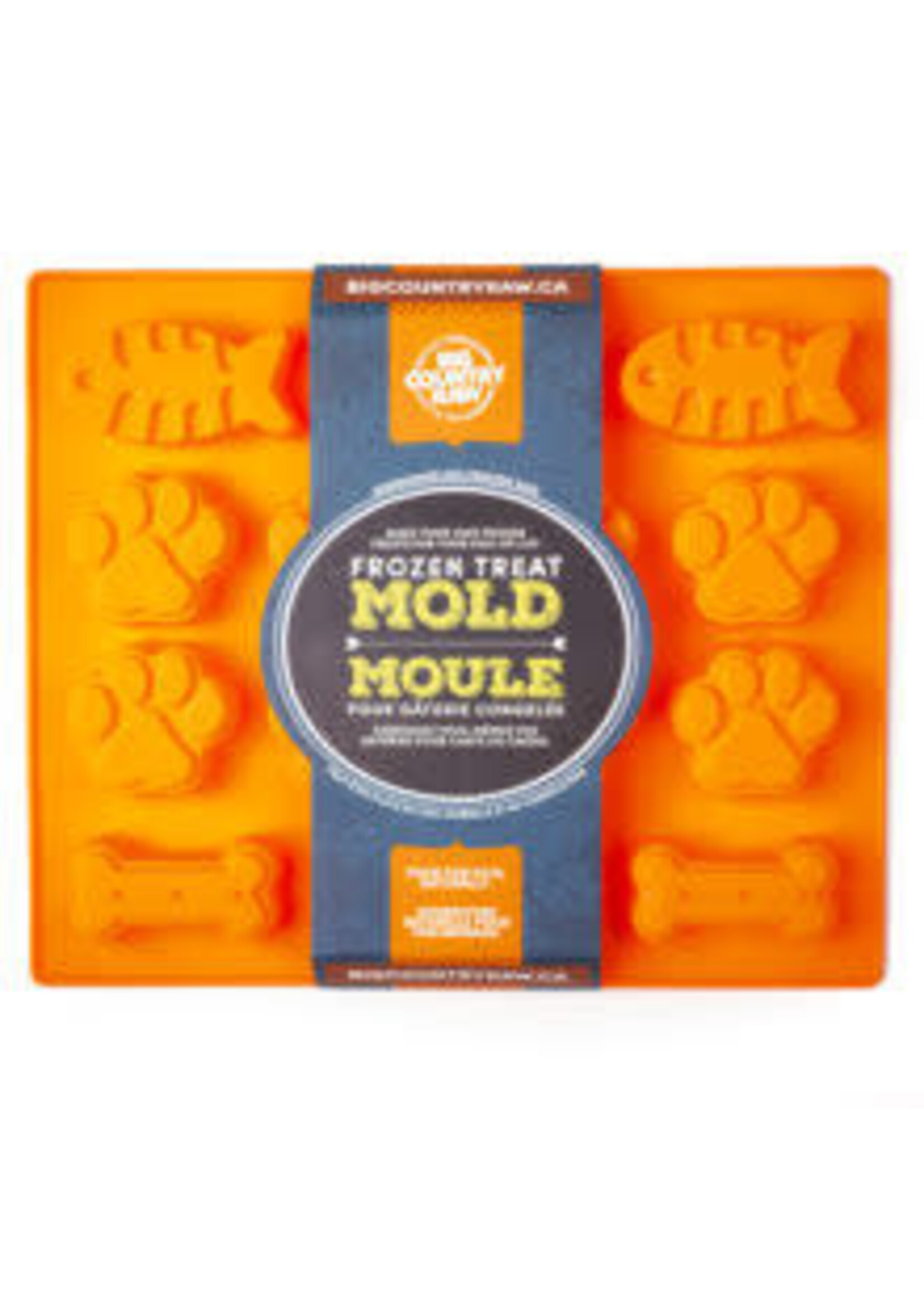 Big Country Raw Ltd. Big Country Raw Frozen Treat Mold - Fish, Paw & Bone Shape Large