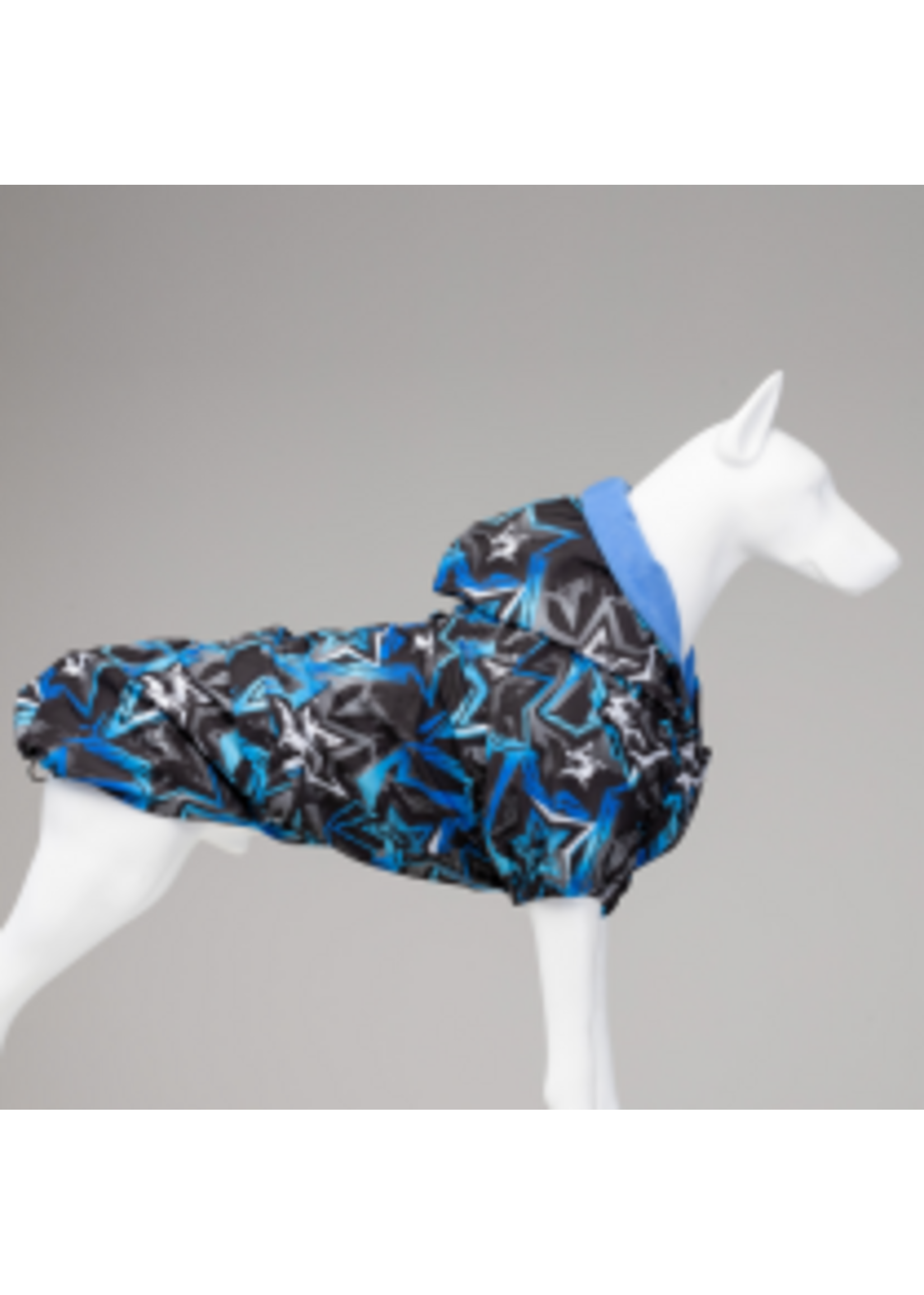 Lindo Pet Clothing Lindo Blue Star Polar Fleece Raincoat Size 3