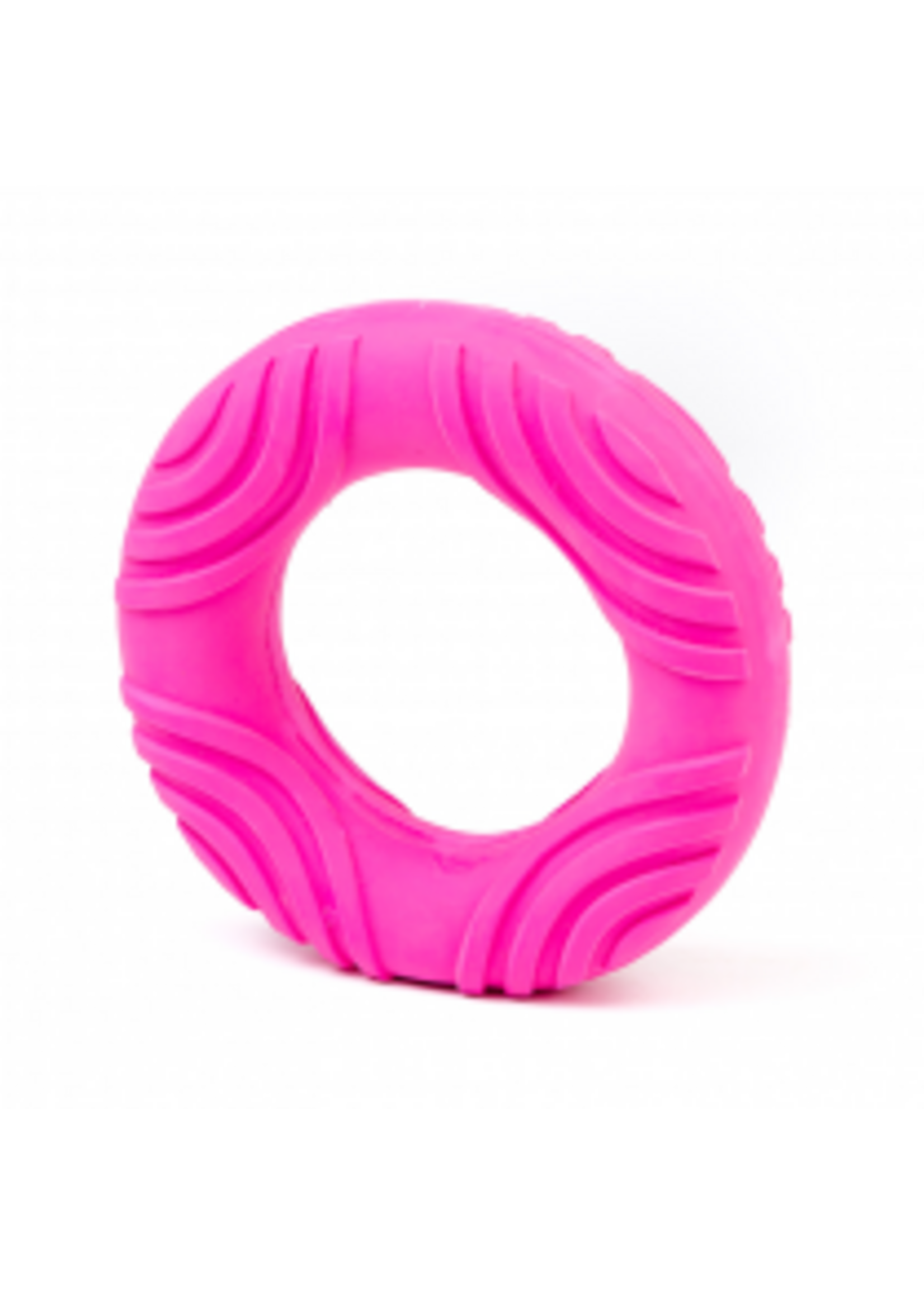 Budz Budz Latex Dog Toy Ring Squeaker 5.3" Purple