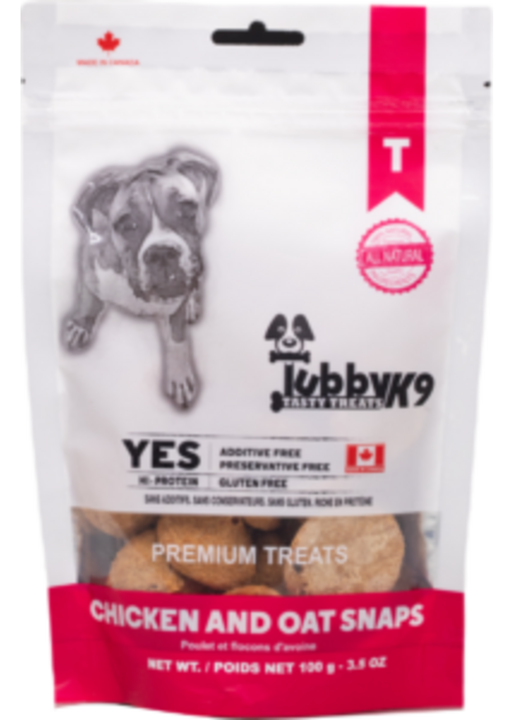Tubby K9 Tasty Treats Tubby K9 Tasty Treats Chicken and Oat Snaps 100g