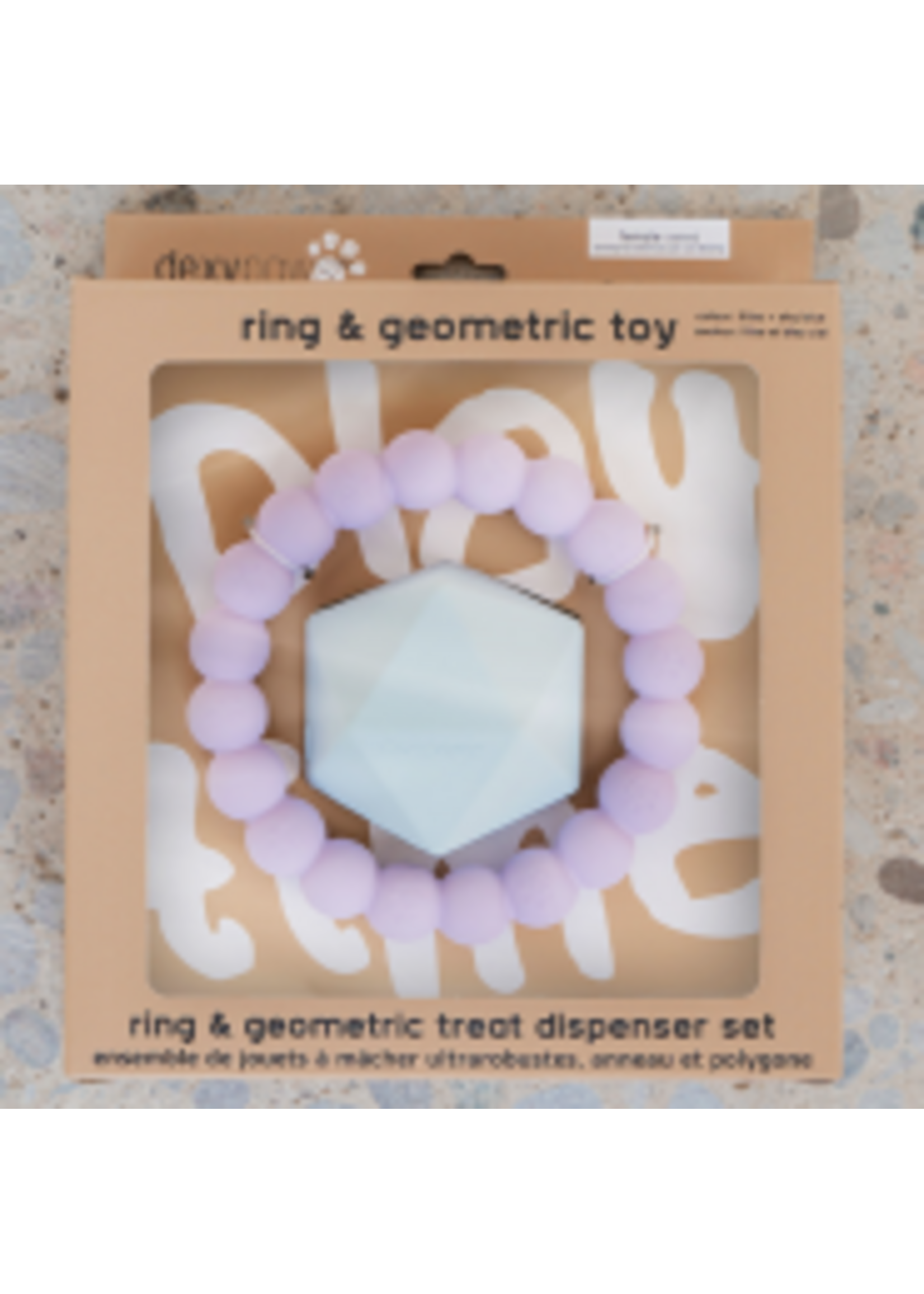 Dexypaws Dexypaws Dog Aggressive Chew Geometric & Ring 2pk