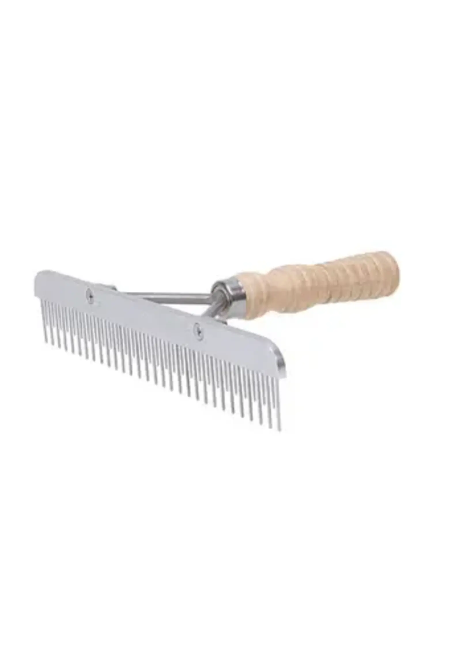 Weaver Livestock Weaver Livestock Stainless Steel Blunt Tooth Fluffer Comb Wood Handle