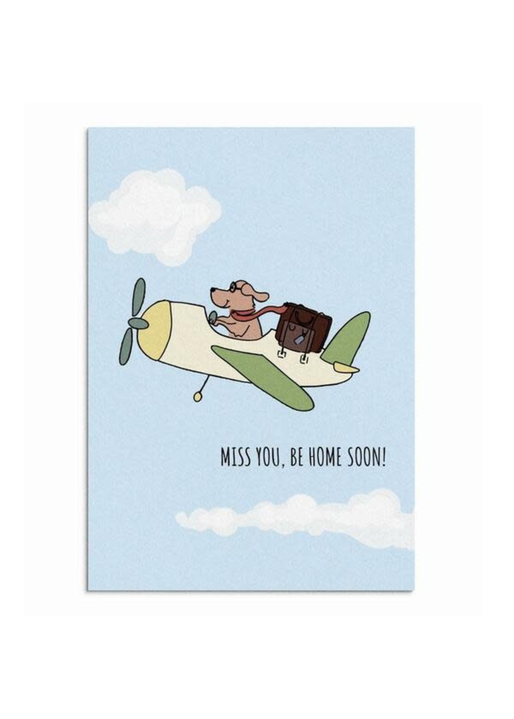 Poochie Post Poochie Post Edible Greeting Card Miss You Be Home Soon