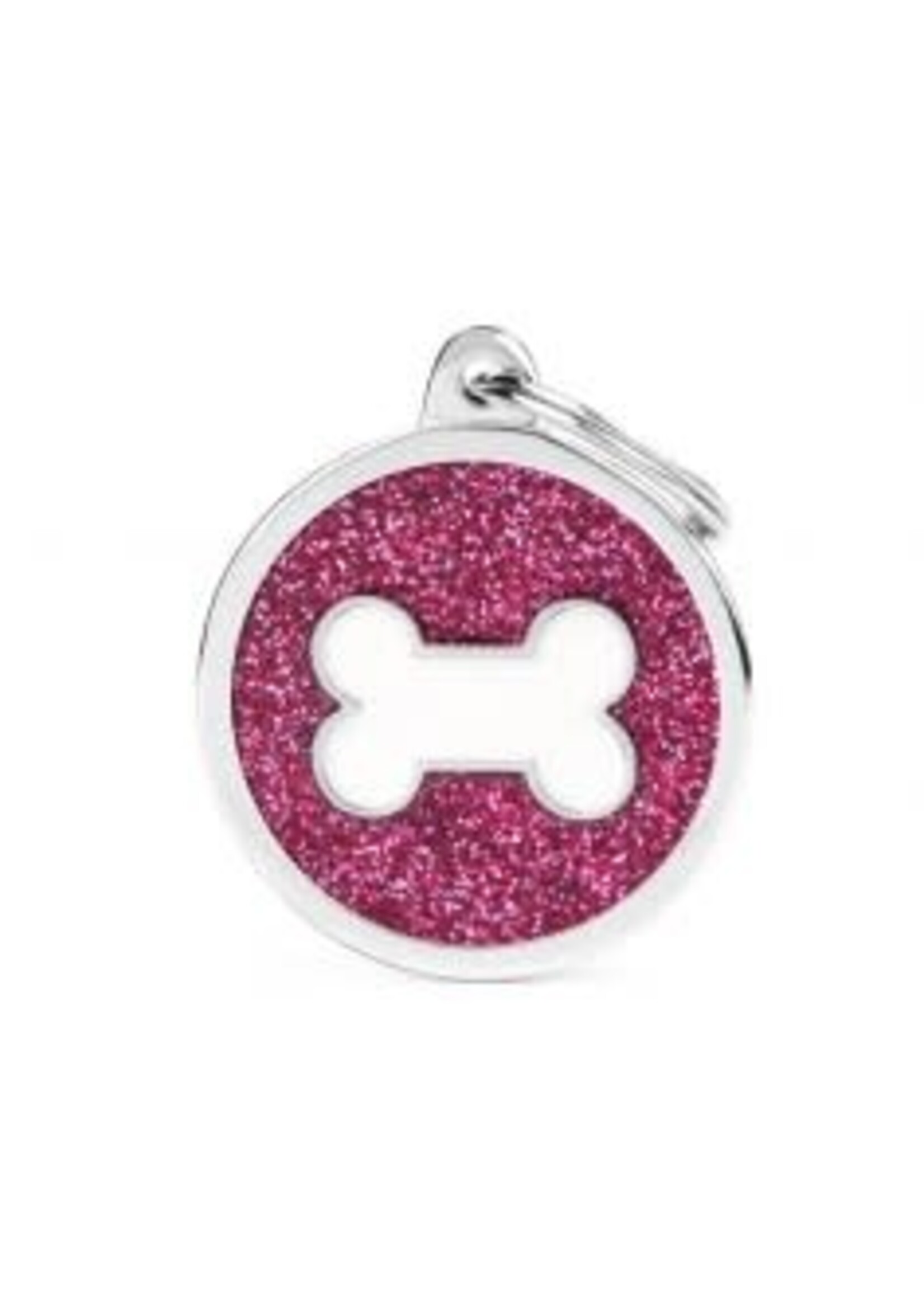 My Family ID Tag Shine Glitter Circle