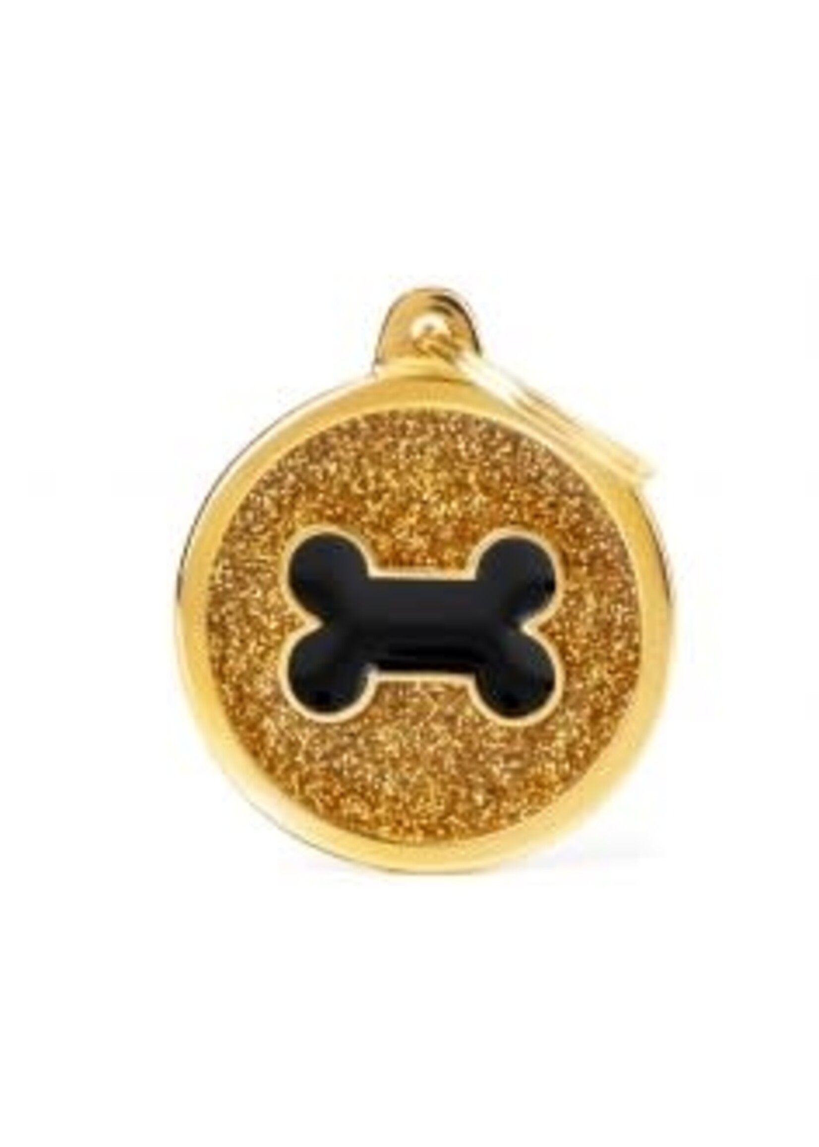 My Family ID Tag Shine Glitter Circle