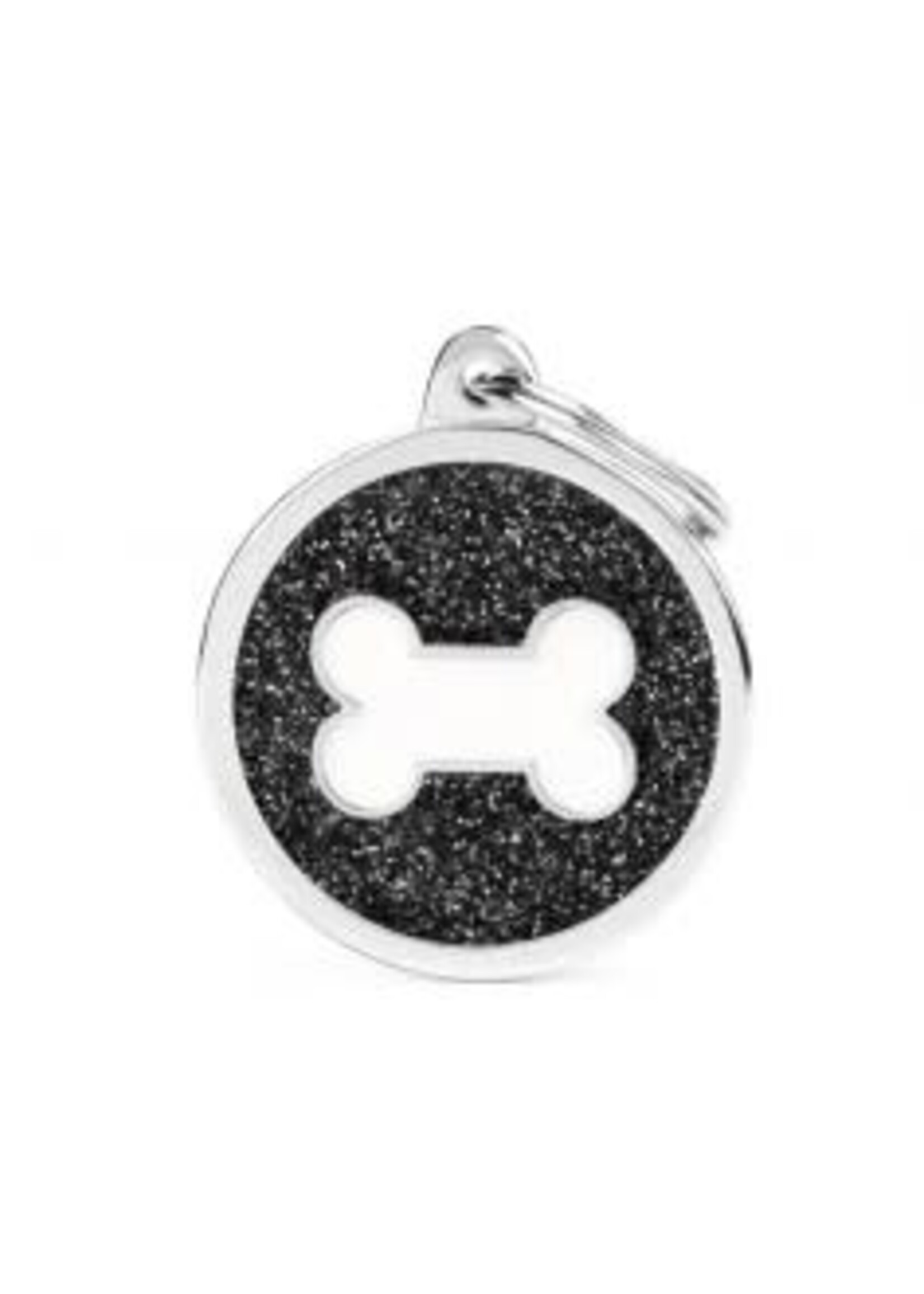 My Family ID Tag Shine Glitter Circle