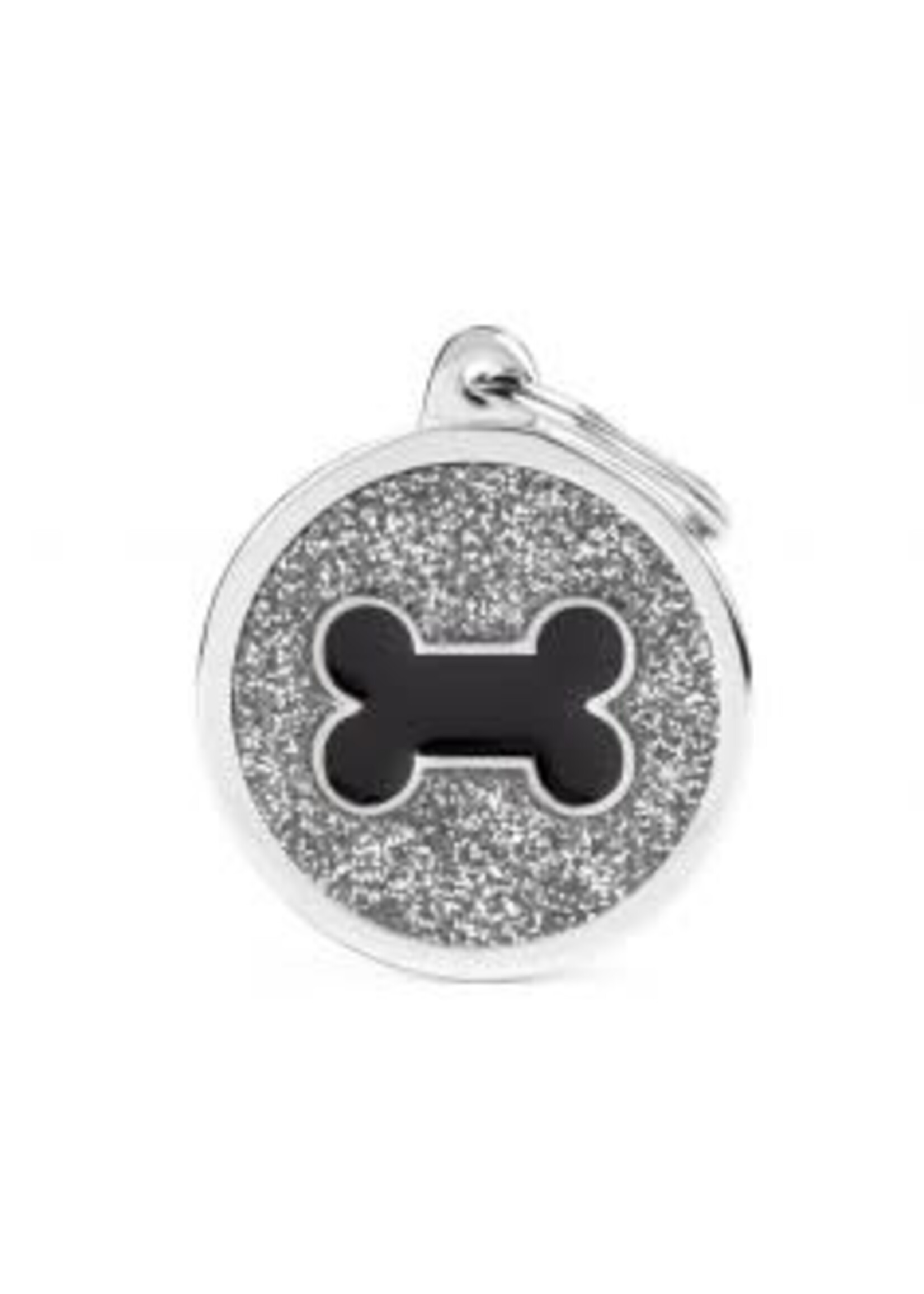 My Family ID Tag Shine Glitter Circle