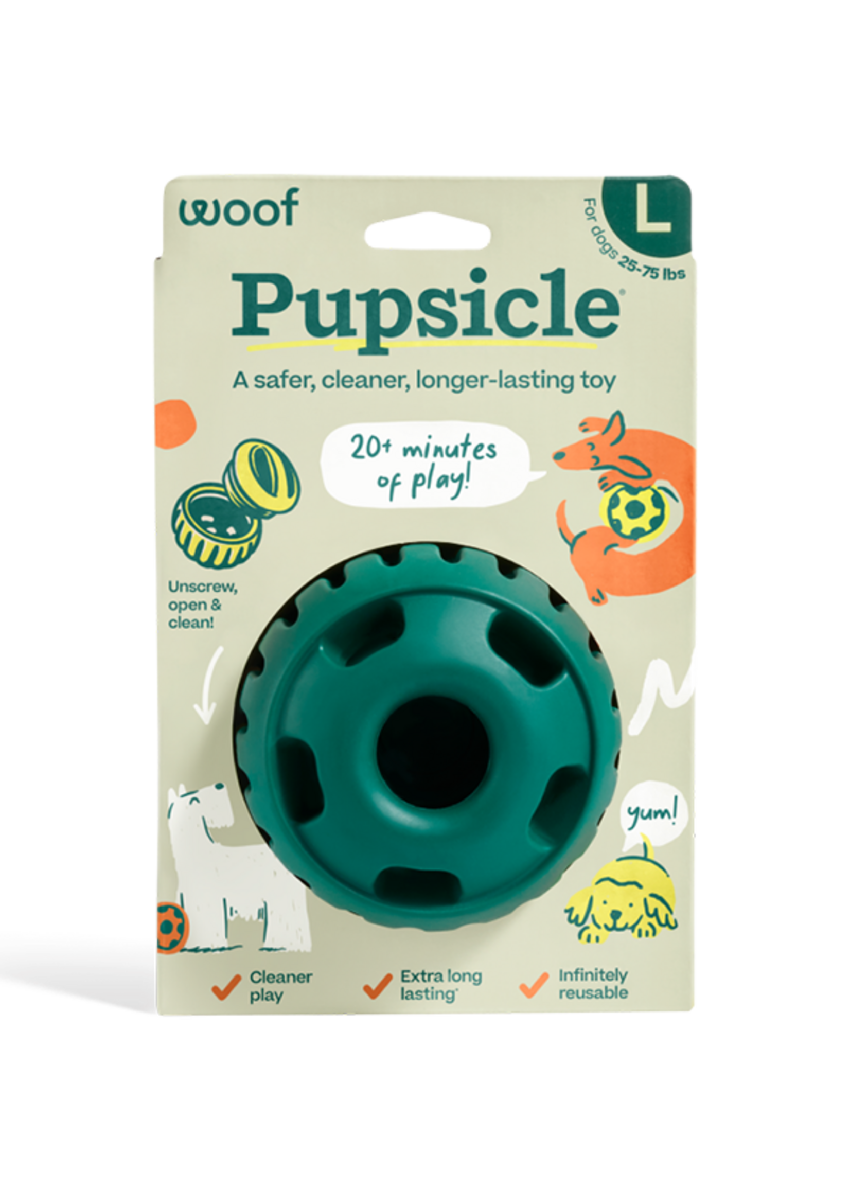 Woof Pet Woof Pet Dog Popsicle Toy Green