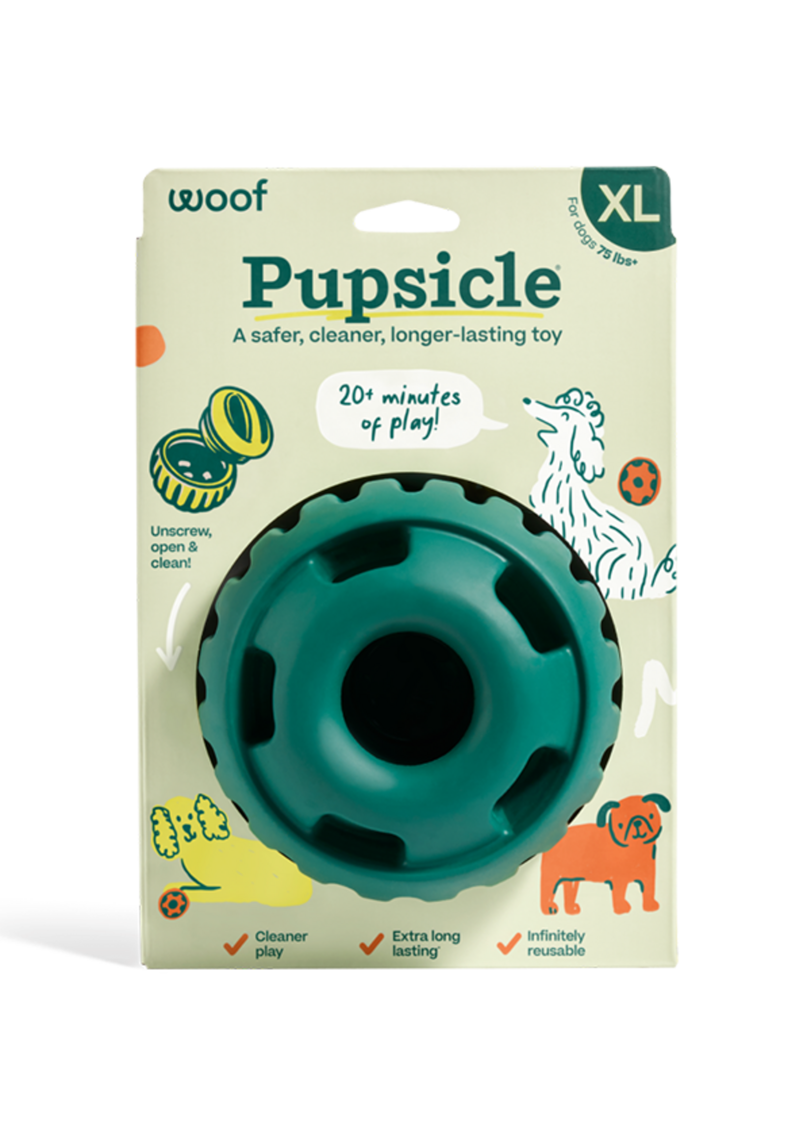 Woof Pet Woof Pet Dog Popsicle Toy Green