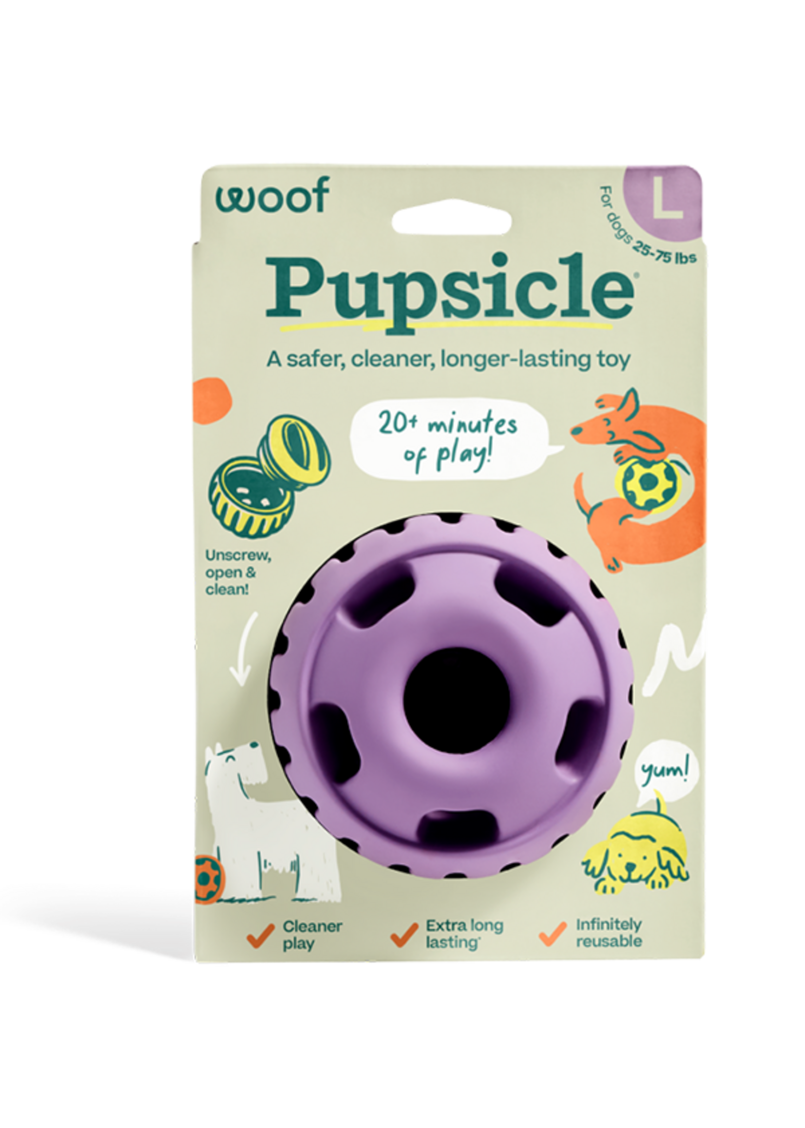 Woof Pet Woof Pet Dog Pupsicle Toy Lavender