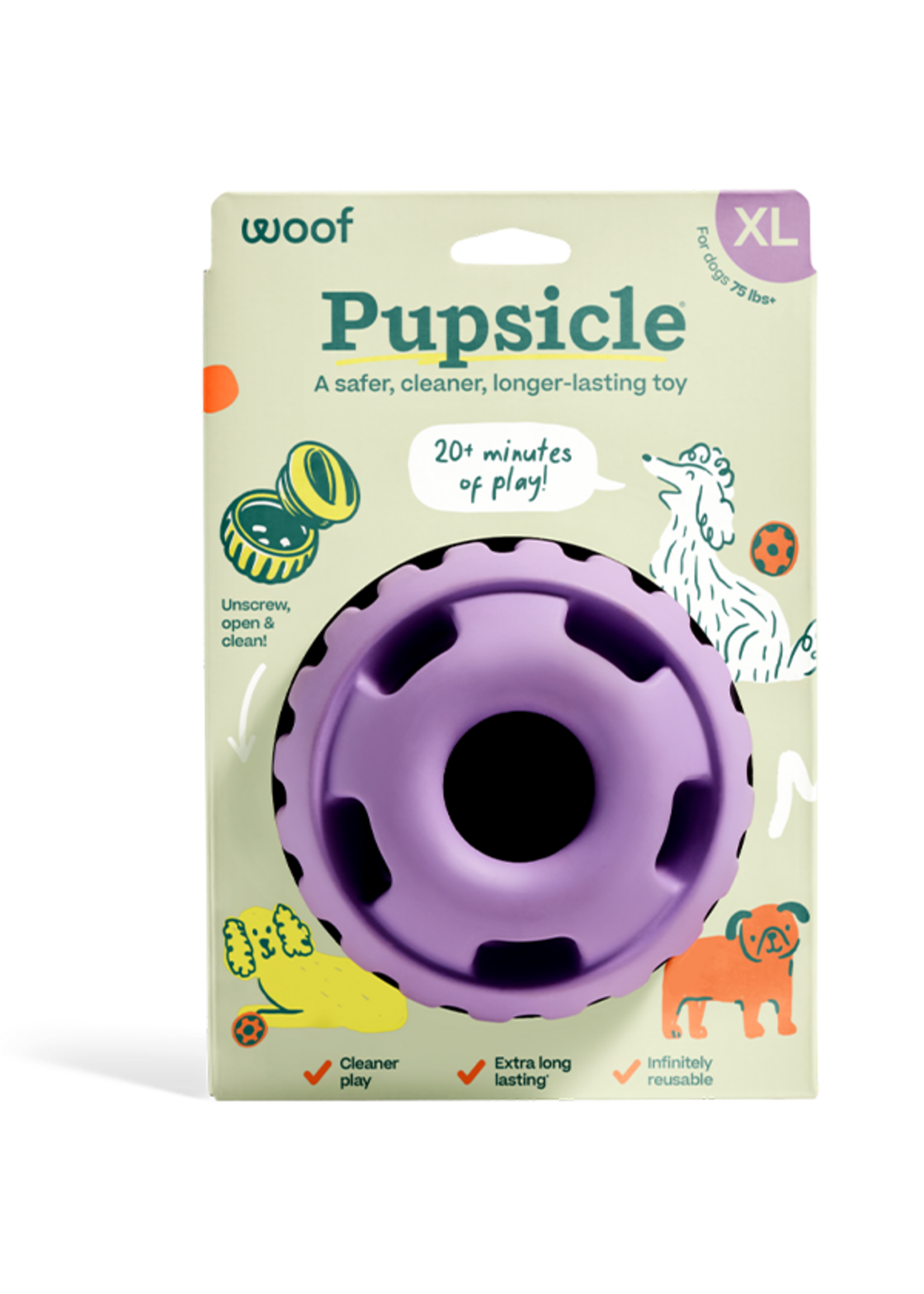 Woof Pet Woof Pet Dog Pupsicle Toy Lavender