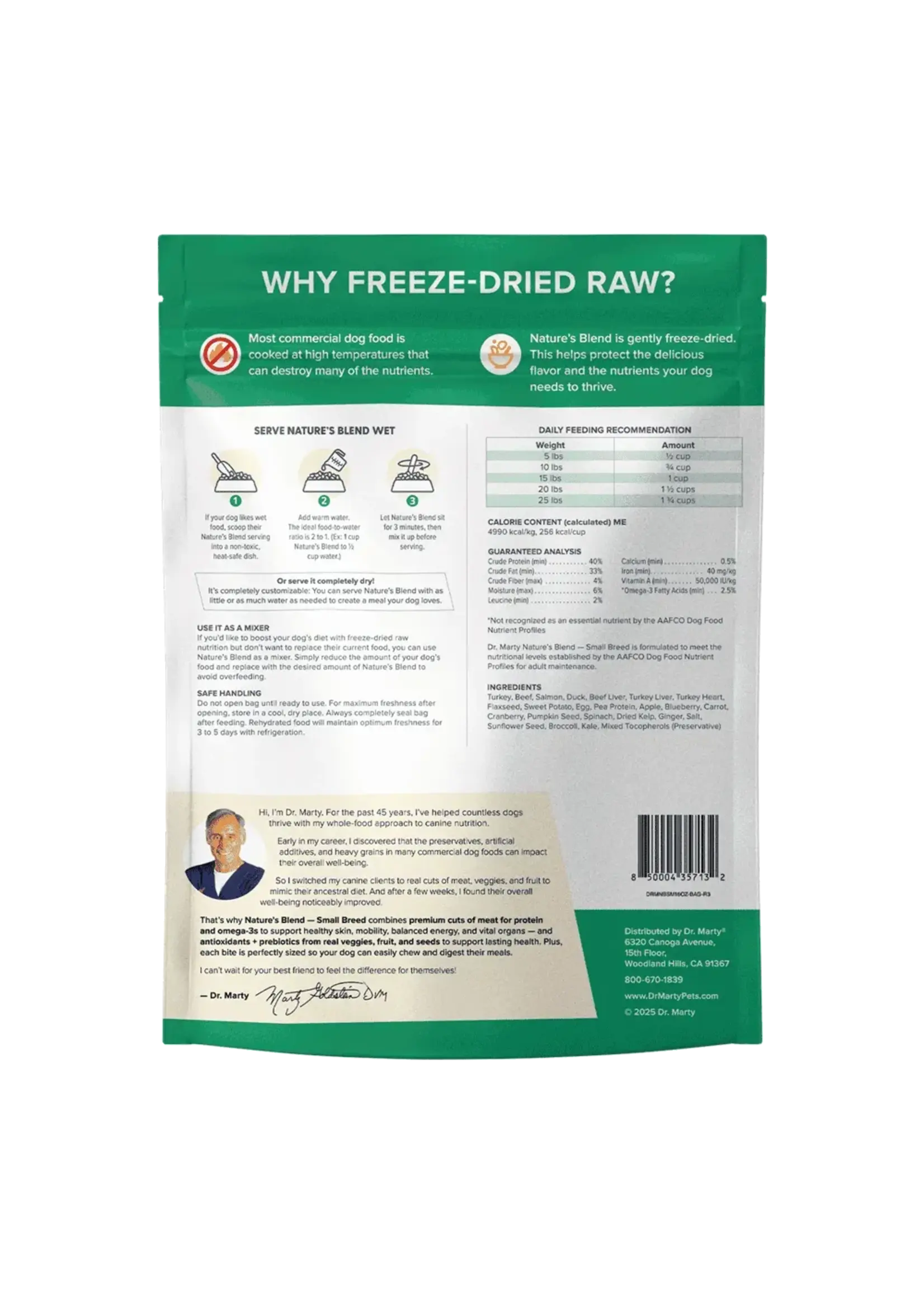 Dr. Marty Dr Marty Dog Natures Blend Small Breed 1.3kg