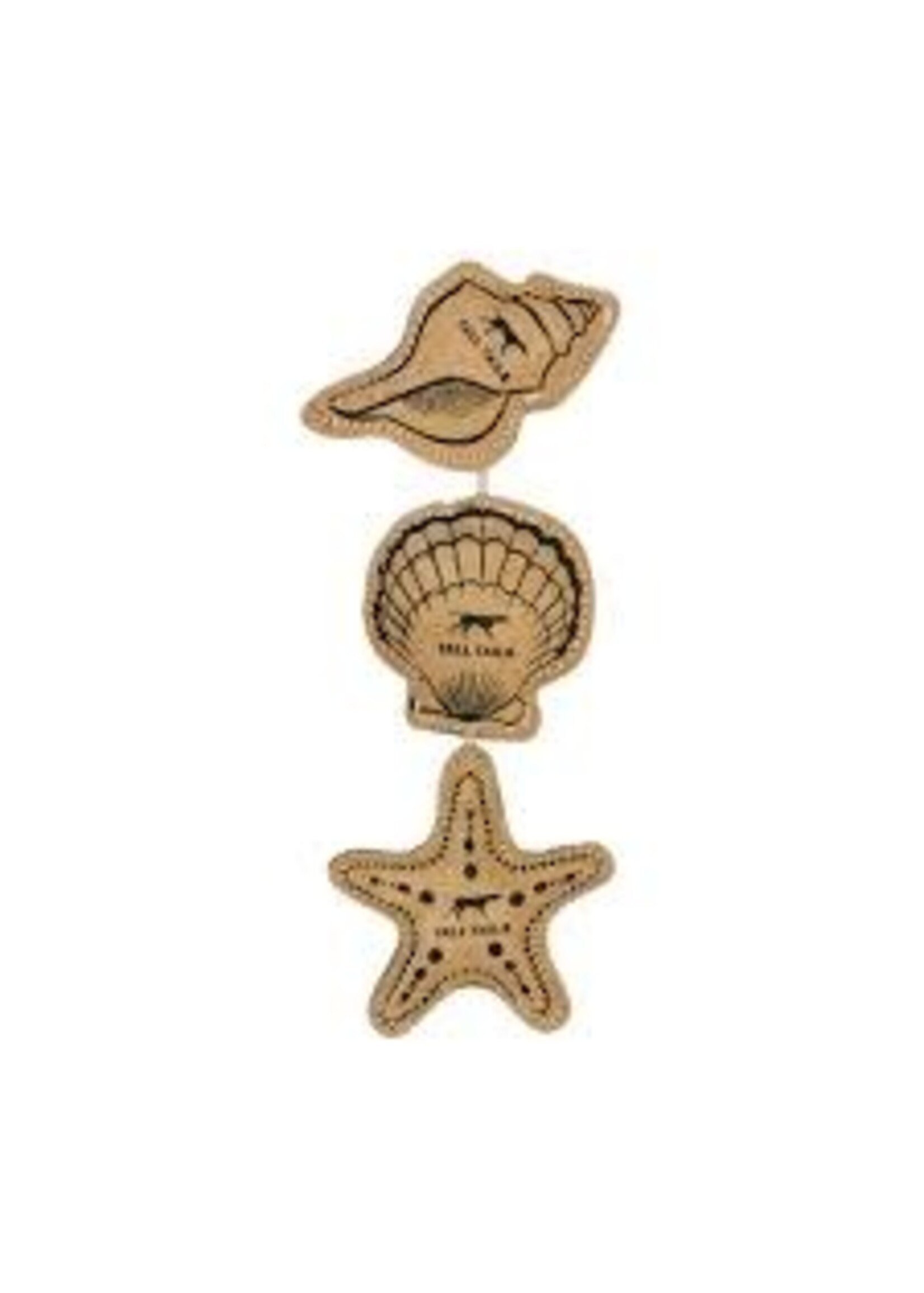 Tall Tails Tall Tails Natural Leather Seashell Toy Set 3pc