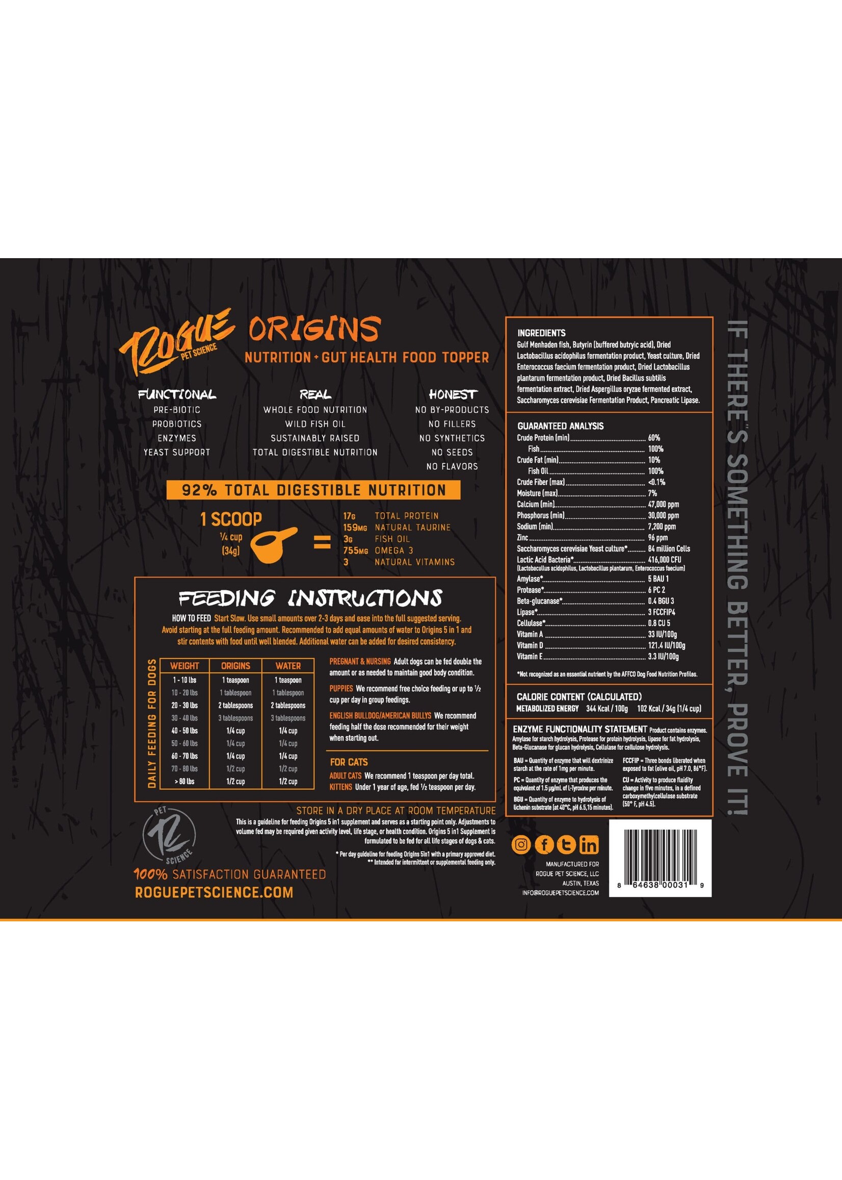 Rogue Pet Science Rogue Origins Canine 5 in 1