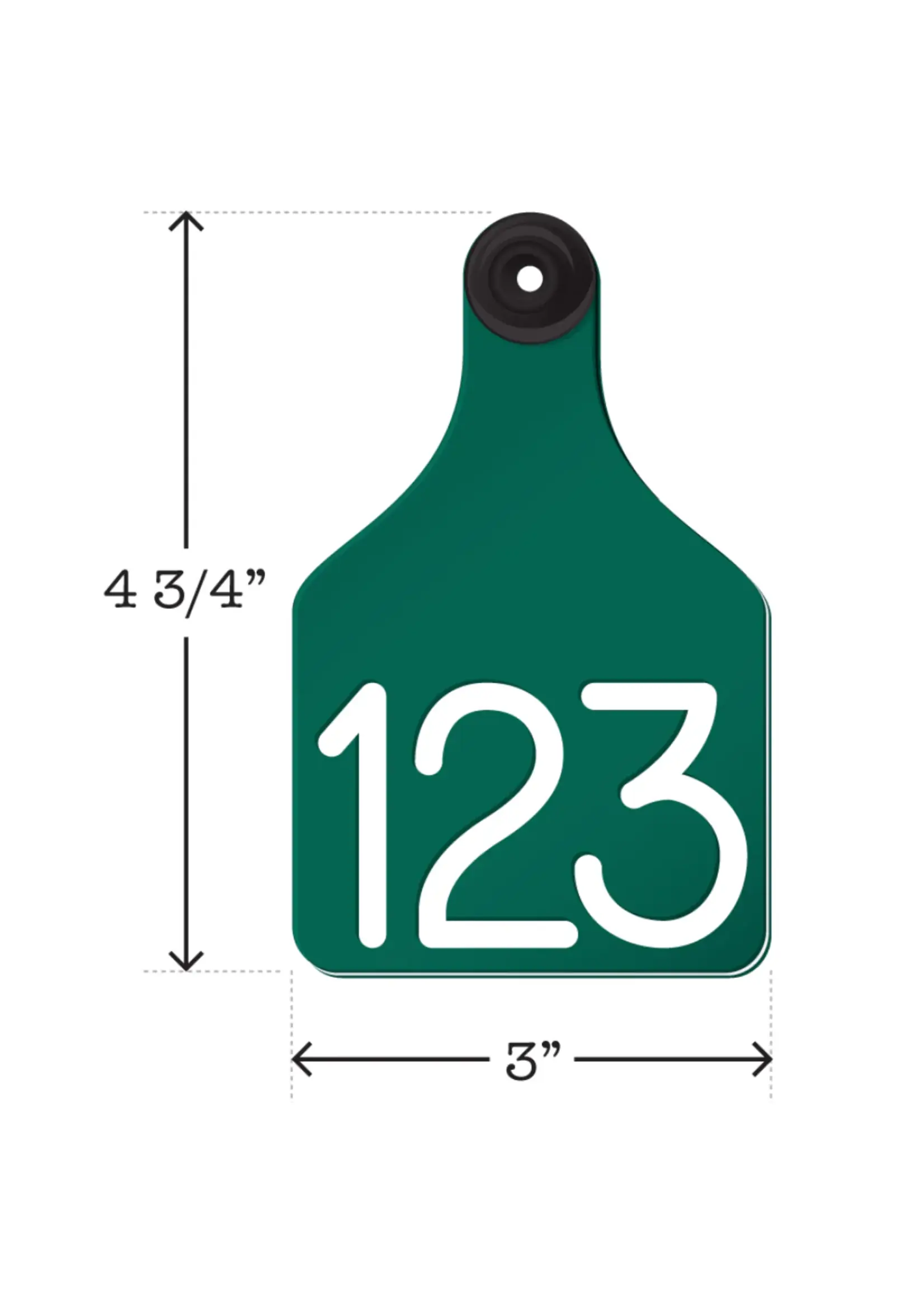 Ritchey Livestock Universal Dual Colored Large Cow Tag Green / White 25pk