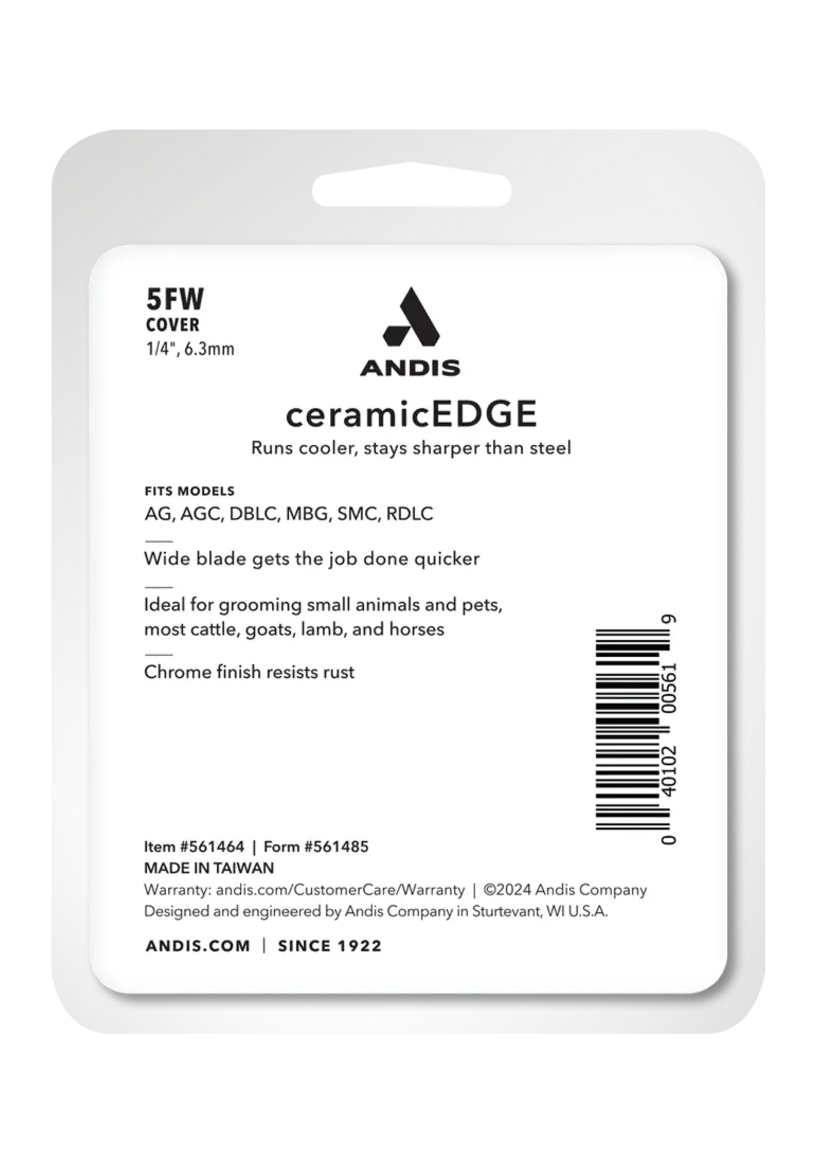 Andis Andis CeramicEdge #5FW Wide Blade 6.3mm
