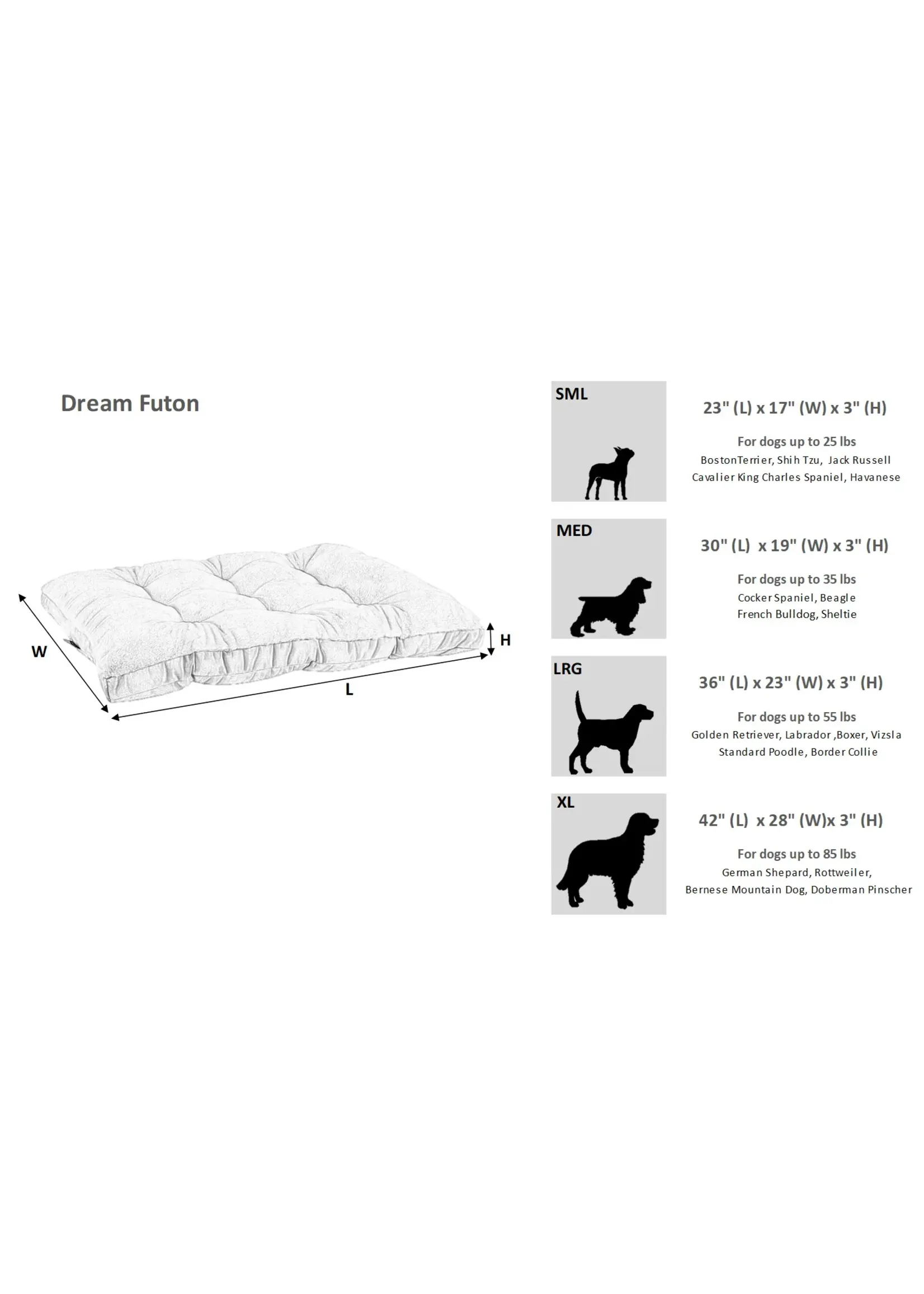 Bowsers Pet Products Bowsers Dream Futon Faux Fur