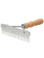 Weaver Livestock Weaver Livestock Mini Fluffer comb Wood Handle Stainless Steel Blade
