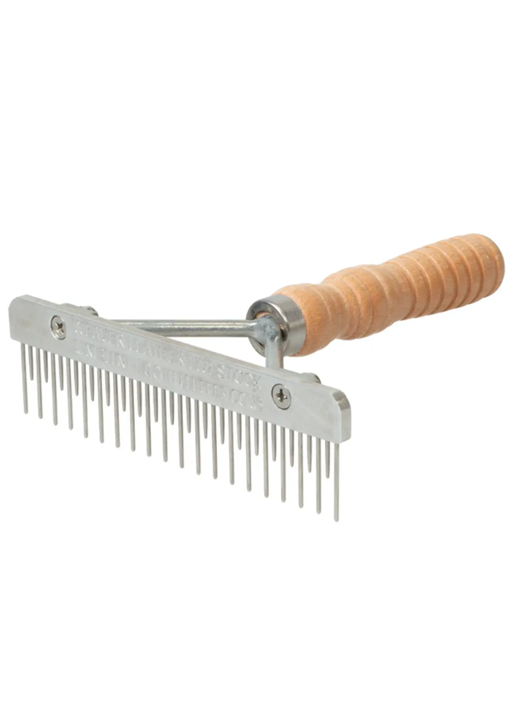 Weaver Livestock Weaver Livestock Mini Fluffer comb Wood Handle Stainless Steel Blade