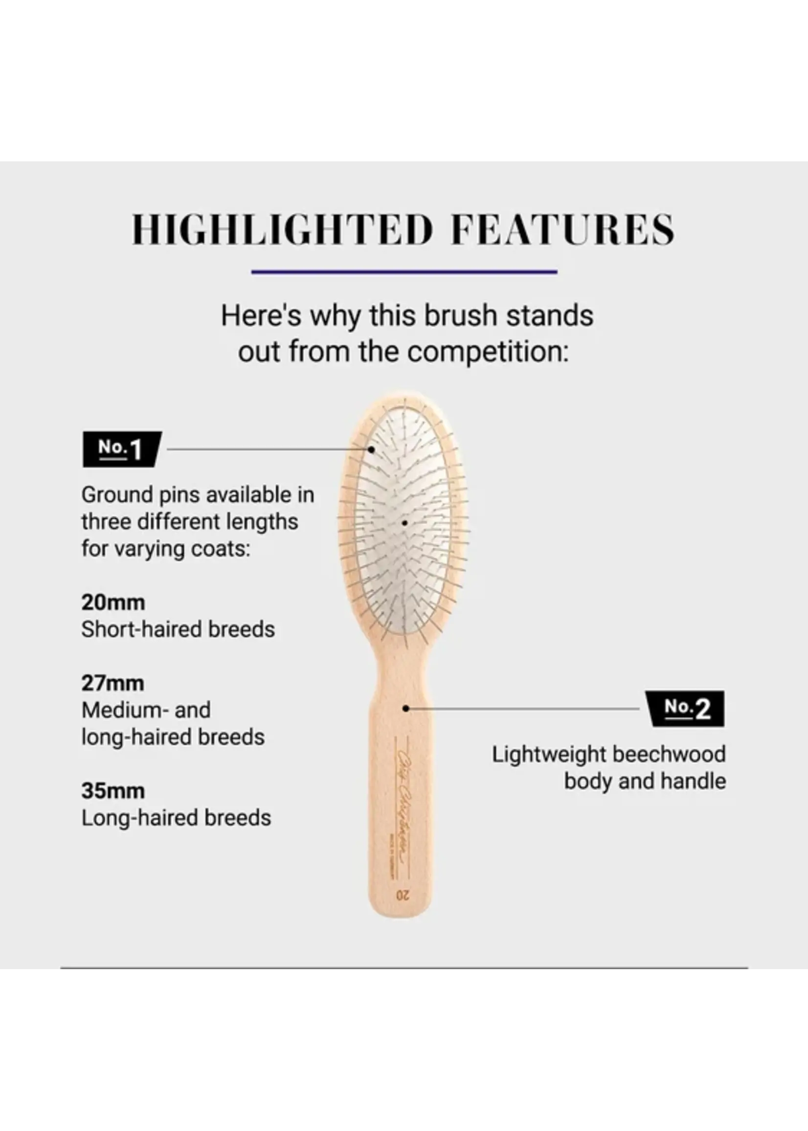 Chris Christensen 20mm Oval Pin Brush Original A020